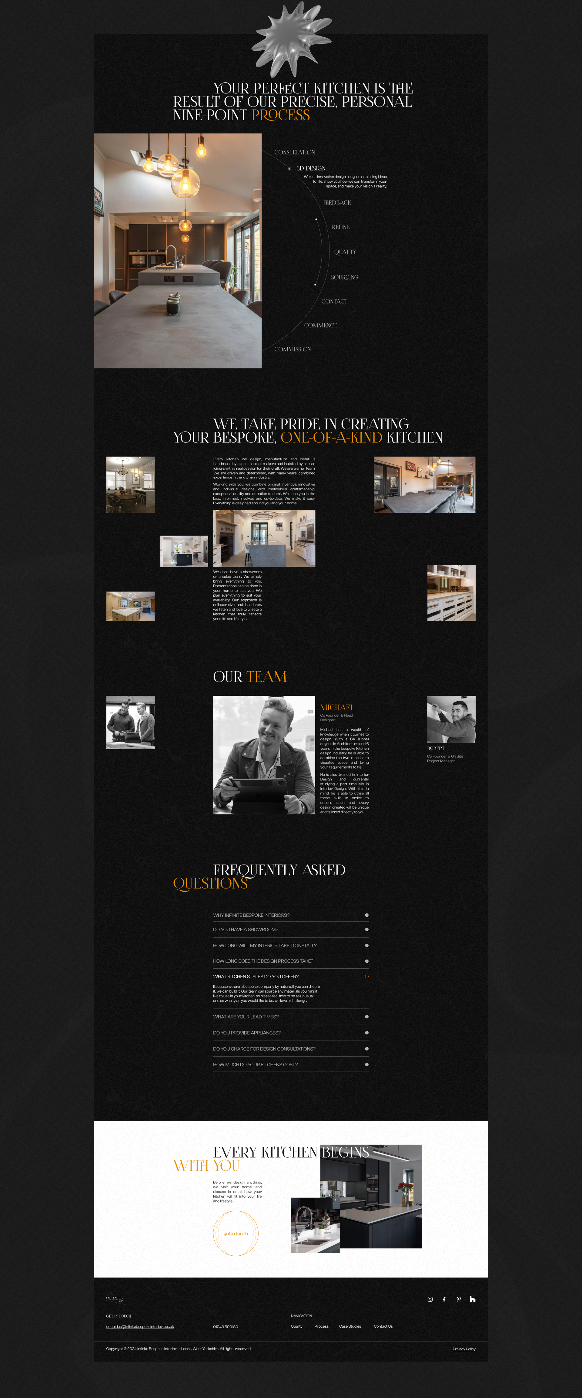 INFINITE bespoke interiors/landing page — Изображение №6 — Интерфейсы, Анимация на Dprofile