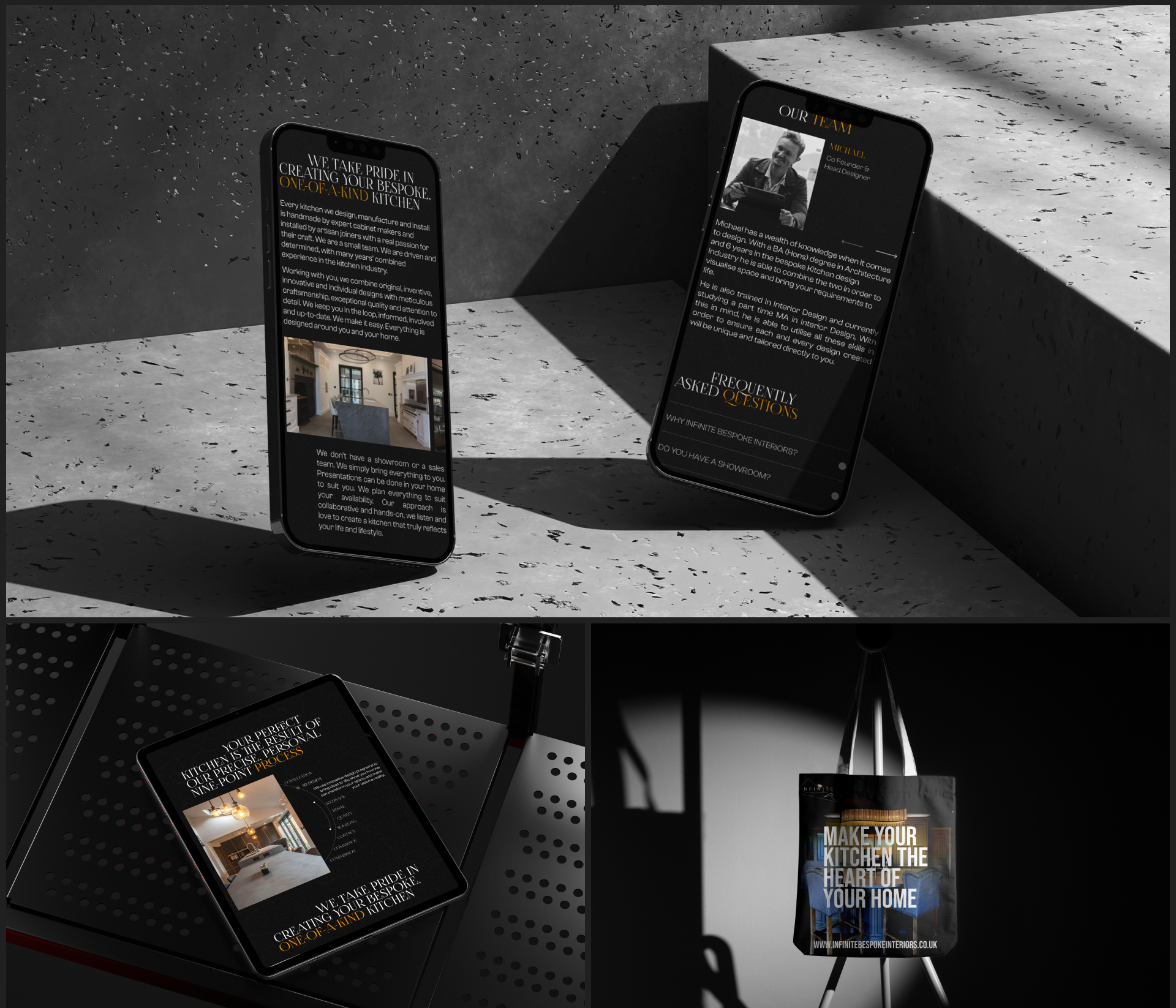 INFINITE bespoke interiors/landing page — Изображение №9 — Интерфейсы, Анимация на Dprofile