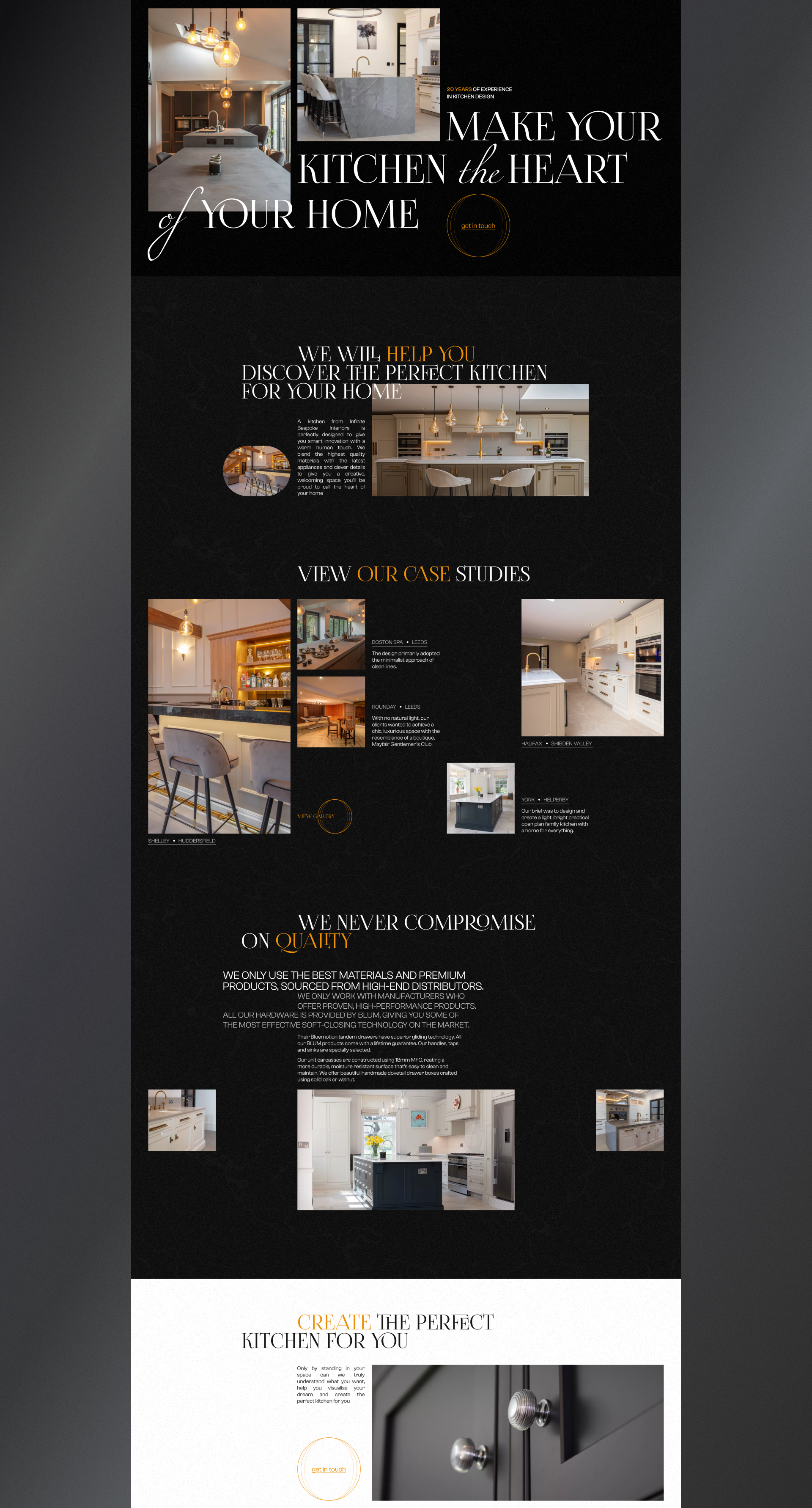 INFINITE bespoke interiors/landing page — Изображение №4 — Интерфейсы, Анимация на Dprofile