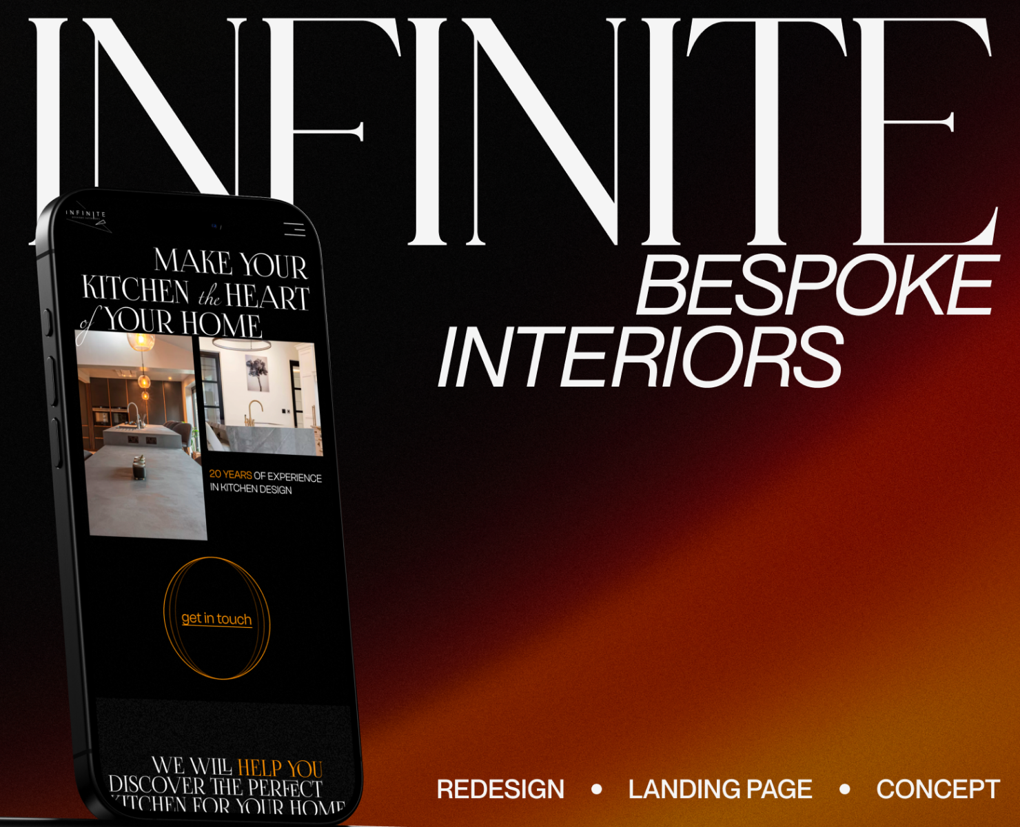 INFINITE bespoke interiors/landing page — Интерфейсы, Анимация на Dprofile