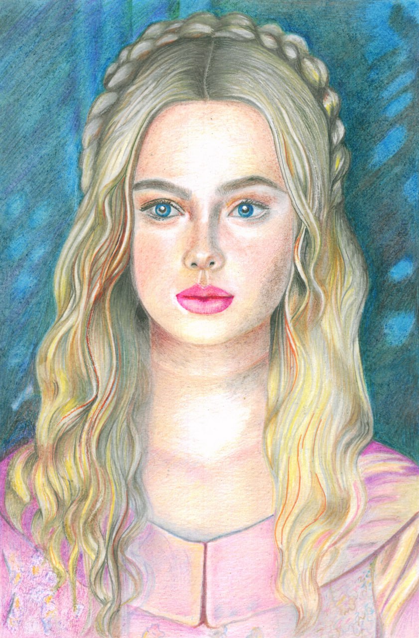 Портрет девушки. Цветные карандаши. — Изображение №1 — Иллюстрация, Графика на Dprofile