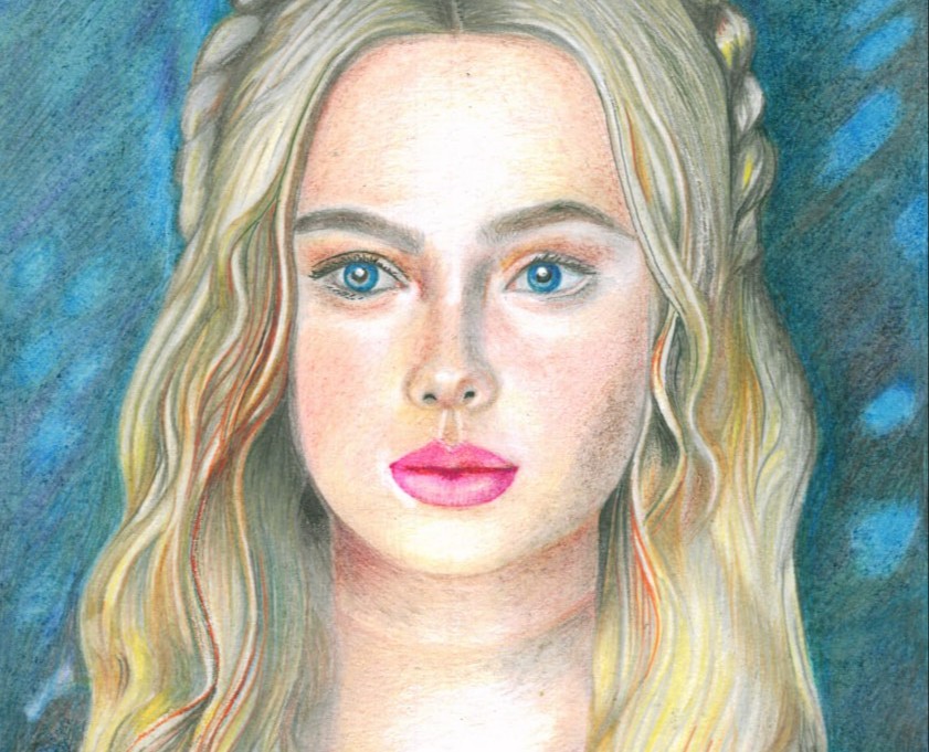 Портрет девушки. Цветные карандаши. — Иллюстрация, Графика на Dprofile