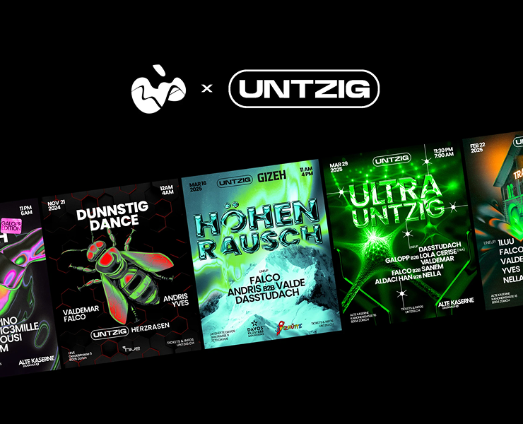 Party flyers for UNTZIG techno events — Графика на Dprofile