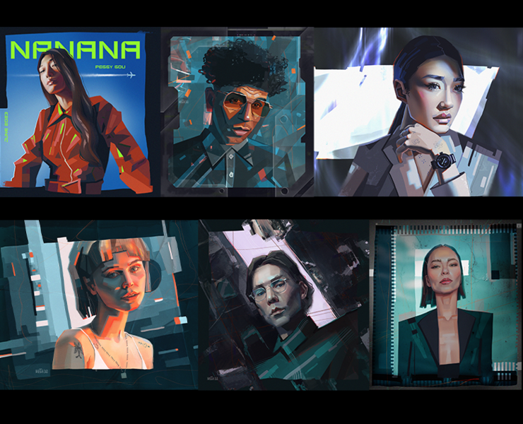 DJs digital portraits: album music covers and posters на Dprofile