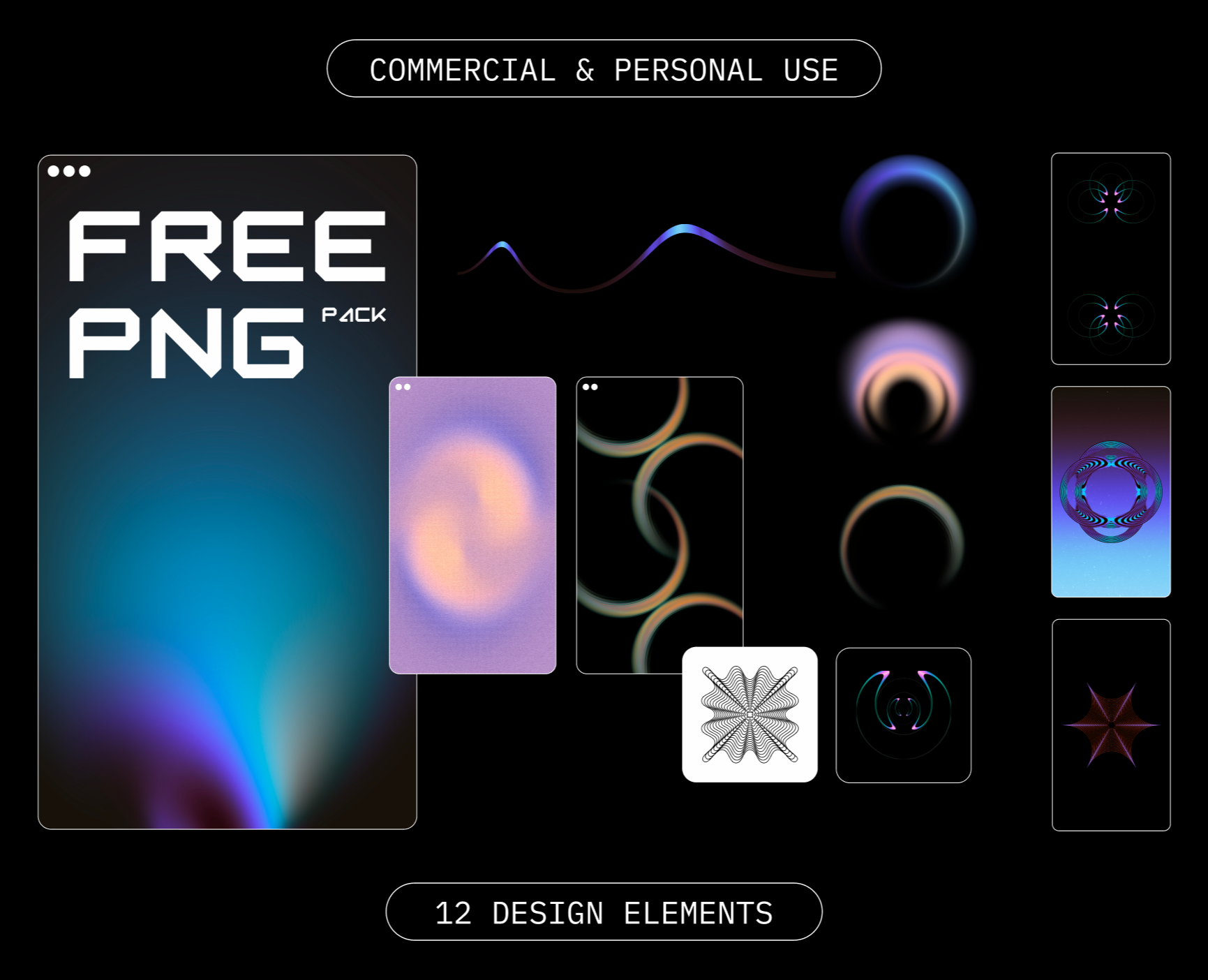 Free design elements pack — Иллюстрация, Графика на Dprofile