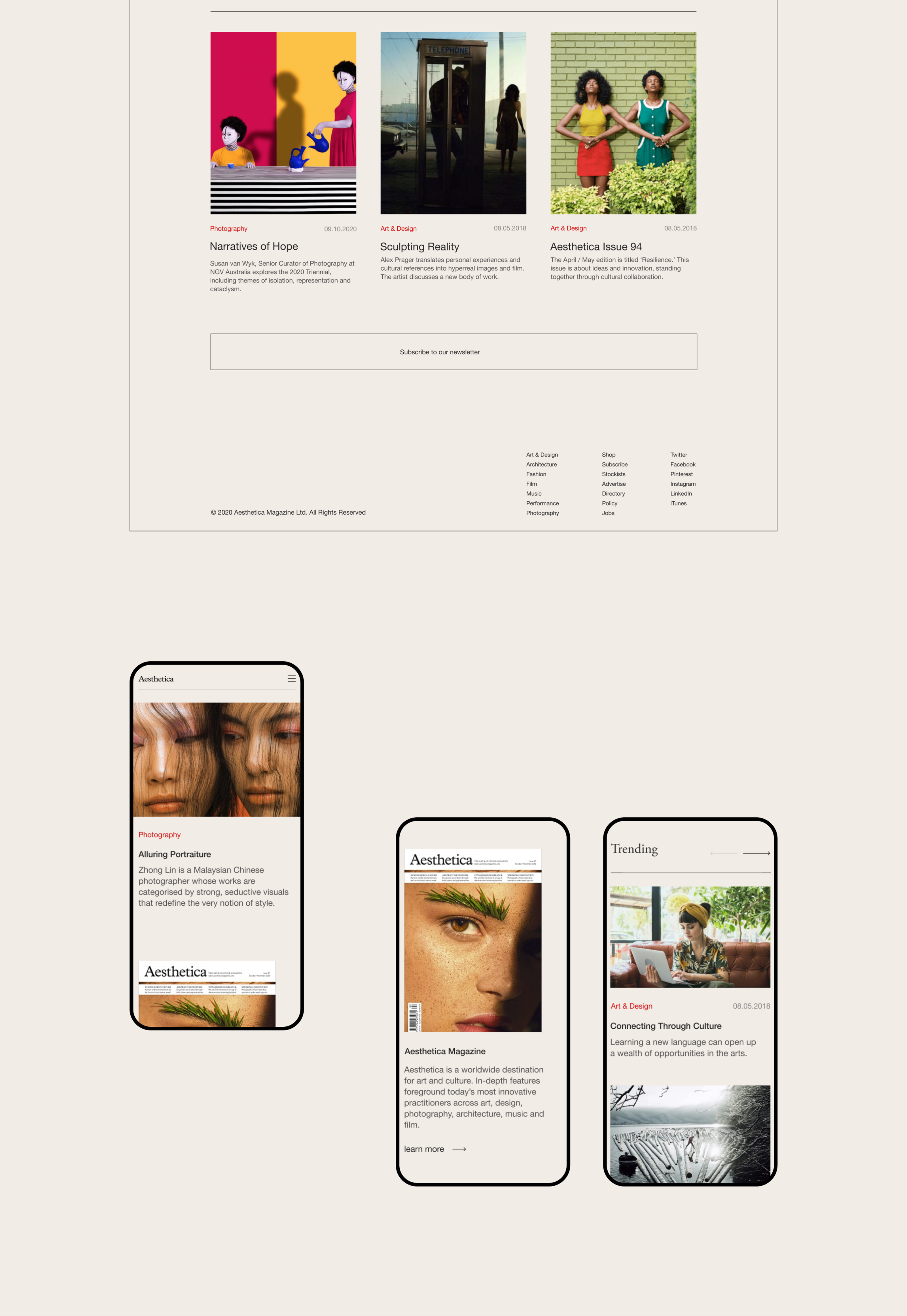 Aesthetica. Art and culture magazine — Изображение №5 — Интерфейсы, Графика на Dprofile