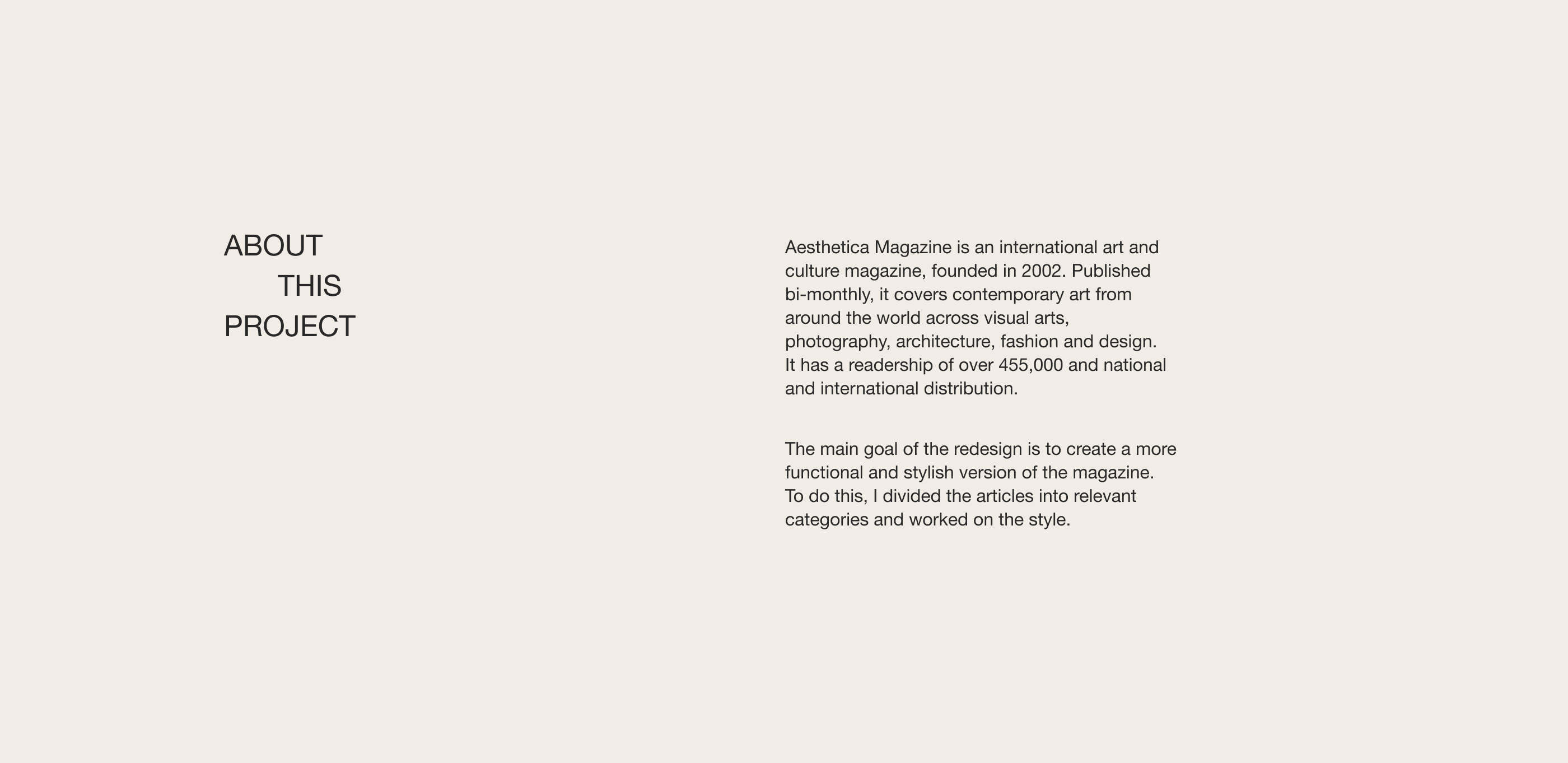 Aesthetica. Art and culture magazine — Изображение №2 — Интерфейсы, Графика на Dprofile