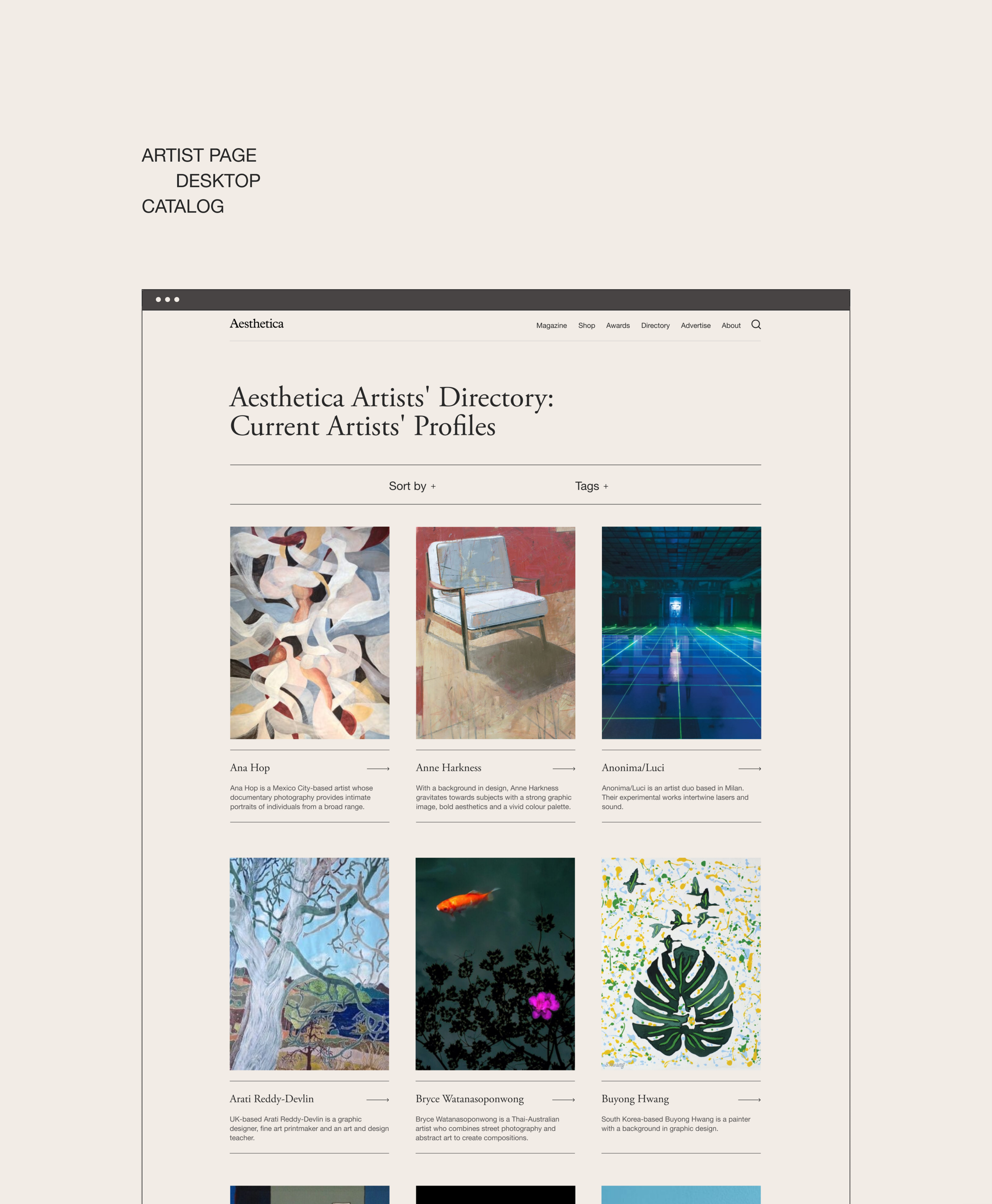 Aesthetica. Art and culture magazine — Изображение №12 — Интерфейсы, Графика на Dprofile