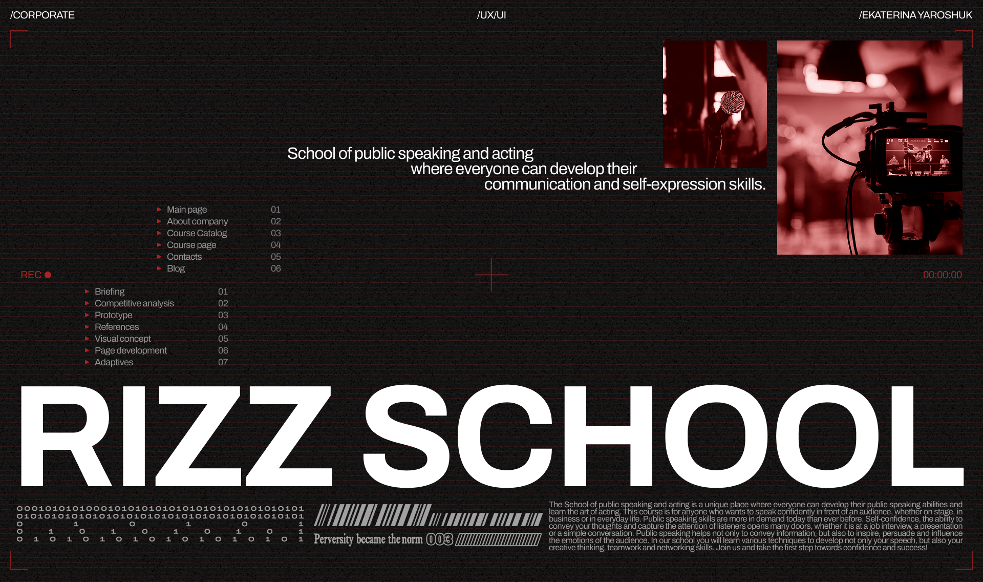 Rizz School | Corporate website — Изображение №1 — Интерфейсы, Брендинг на Dprofile