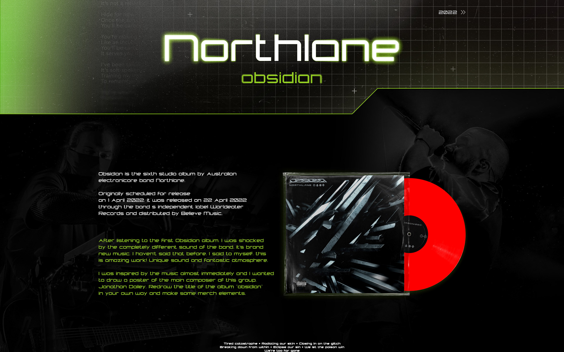 Northlane - landing page design — Изображение №1 — Брендинг, Графика на Dprofile