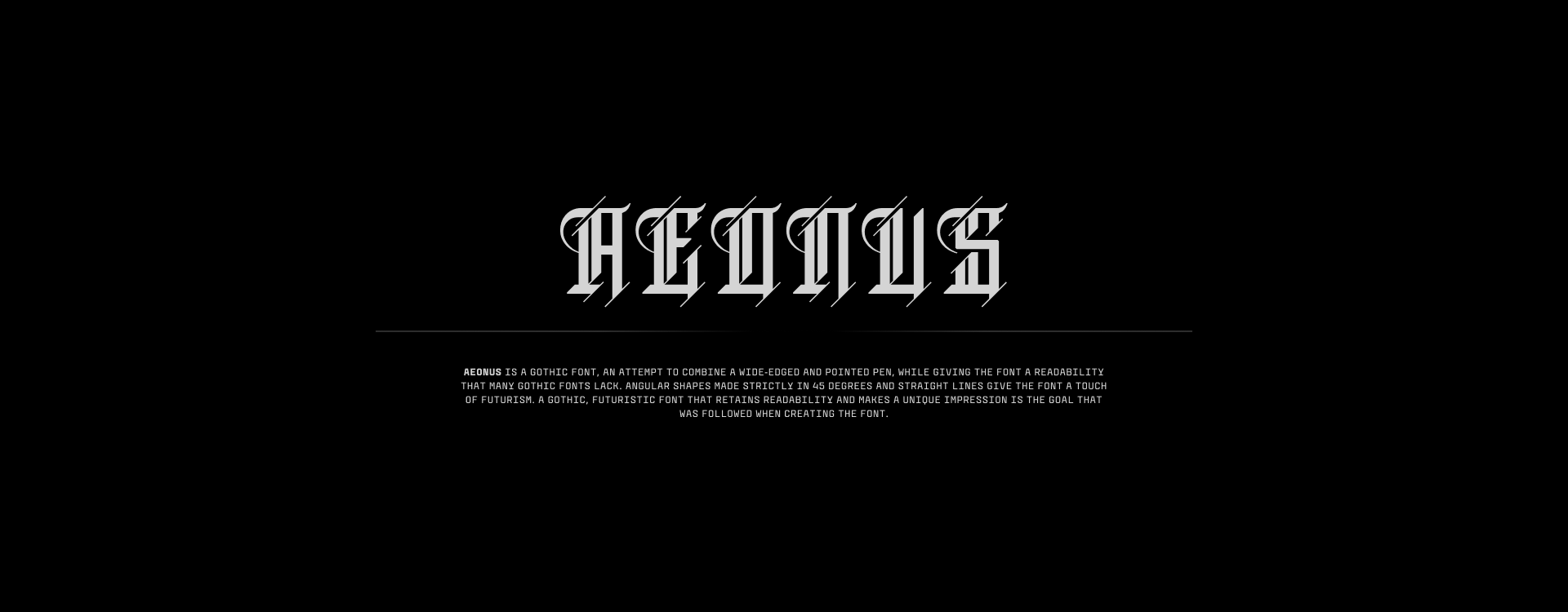 Aeonus | Шрифт — Изображение №2 — Графика на Dprofile