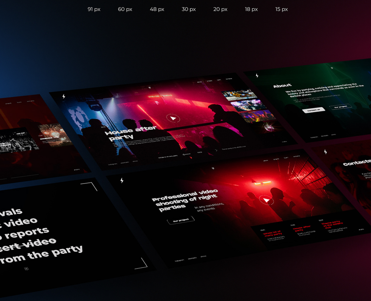 Website for the video maker team — Интерфейсы, Графика на Dprofile