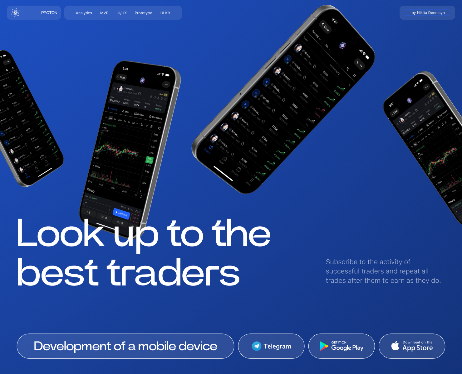 App for trade | Development | Brand identity — Интерфейсы на Dprofile