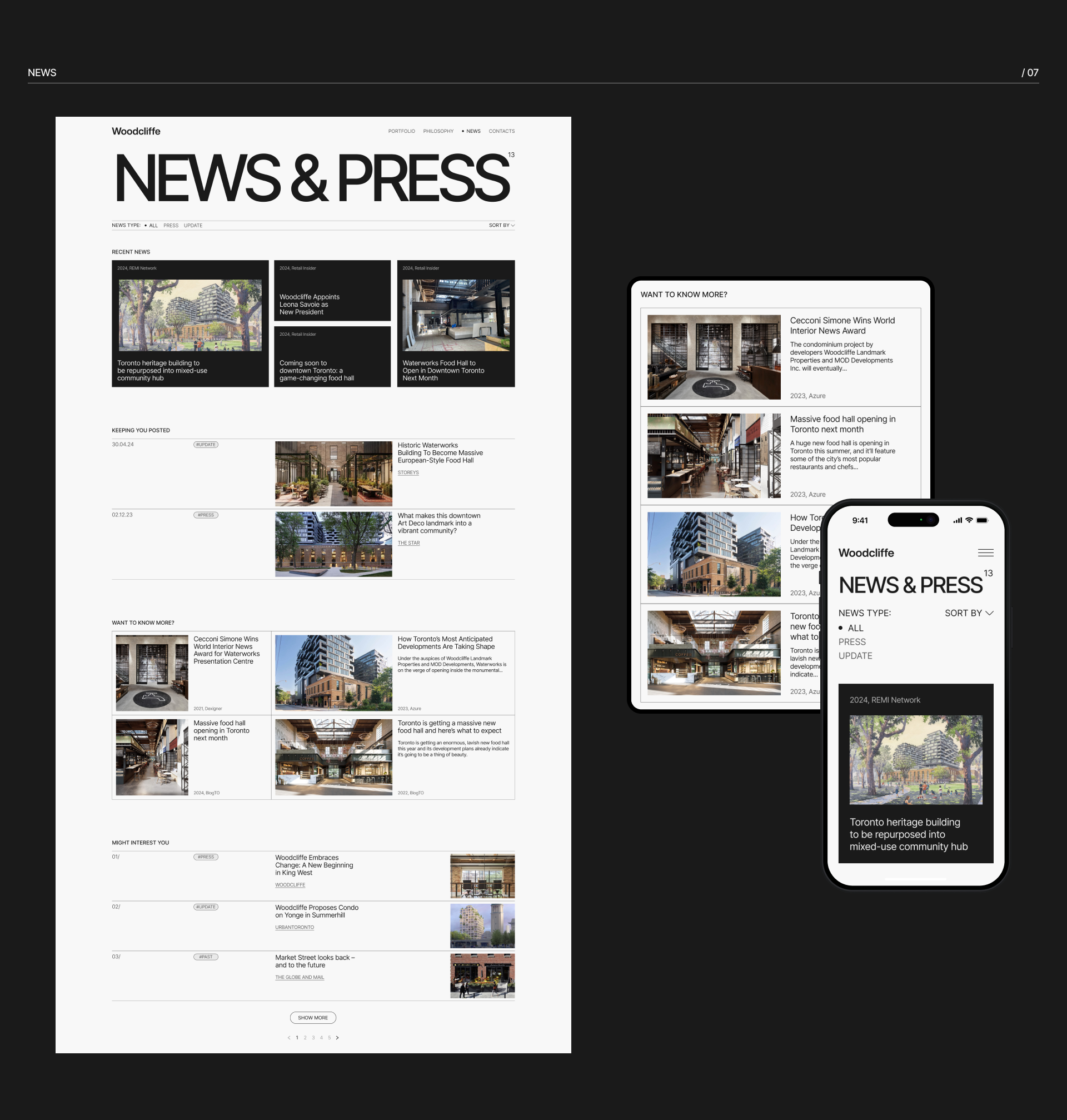WOODCLIFFE | redesign concept — Изображение №14 — Интерфейсы на Dprofile