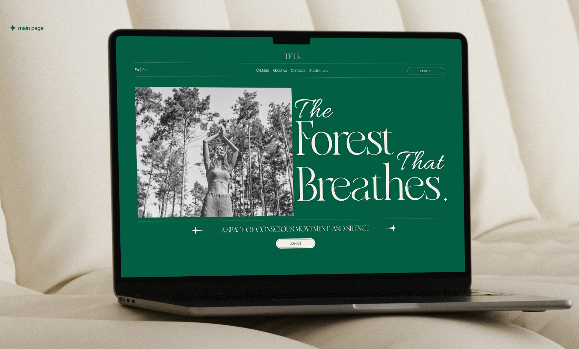 The Forest That Breathes | yoga studio design concept — Изображение №3 — Интерфейсы на Dprofile
