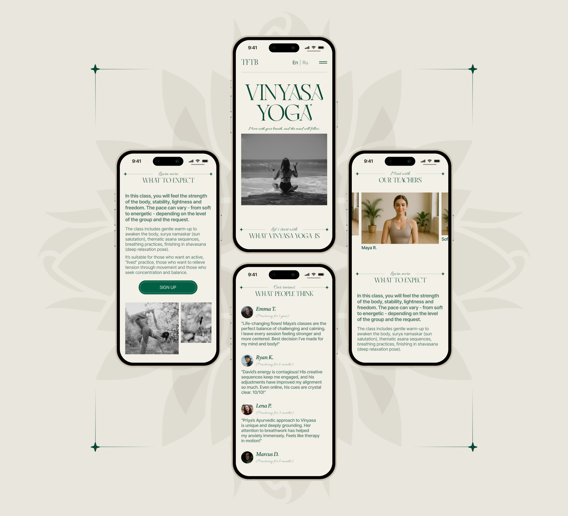 The Forest That Breathes | yoga studio design concept — Изображение №12 — Интерфейсы на Dprofile