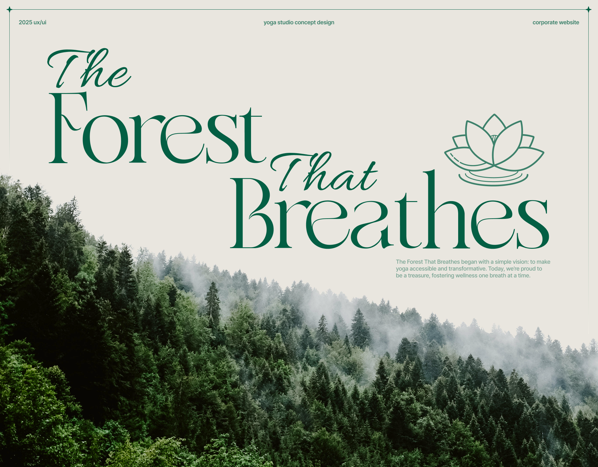 The Forest That Breathes | yoga studio design concept — Изображение №1 — Интерфейсы на Dprofile