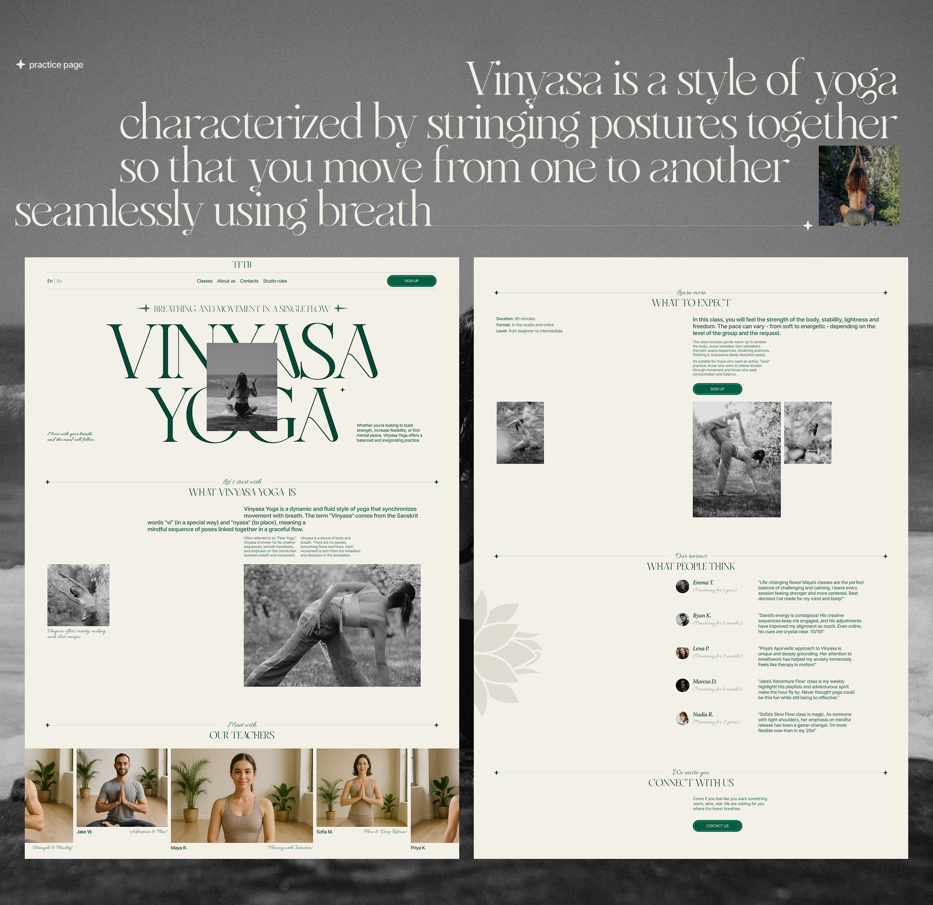 The Forest That Breathes | yoga studio design concept — Изображение №10 — Интерфейсы на Dprofile
