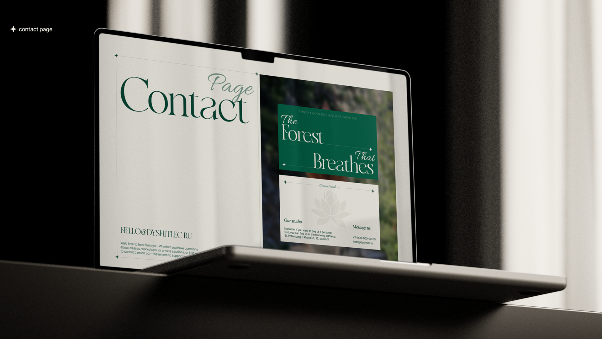 The Forest That Breathes | yoga studio design concept — Изображение №15 — Интерфейсы на Dprofile