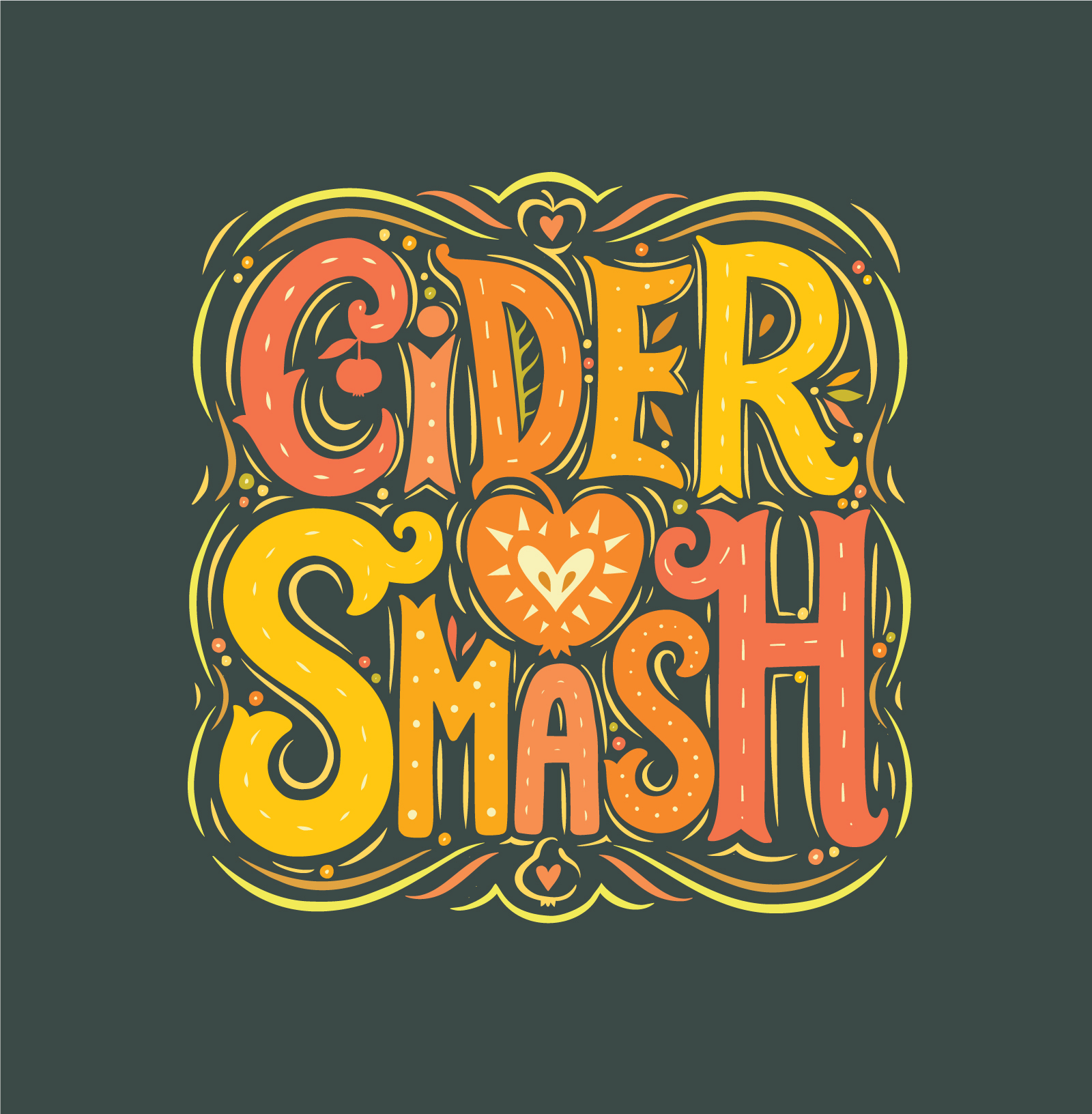 Леттеринг лого для фестиваля сидра — Изображение №2 — Брендинг, Графика на Dprofile