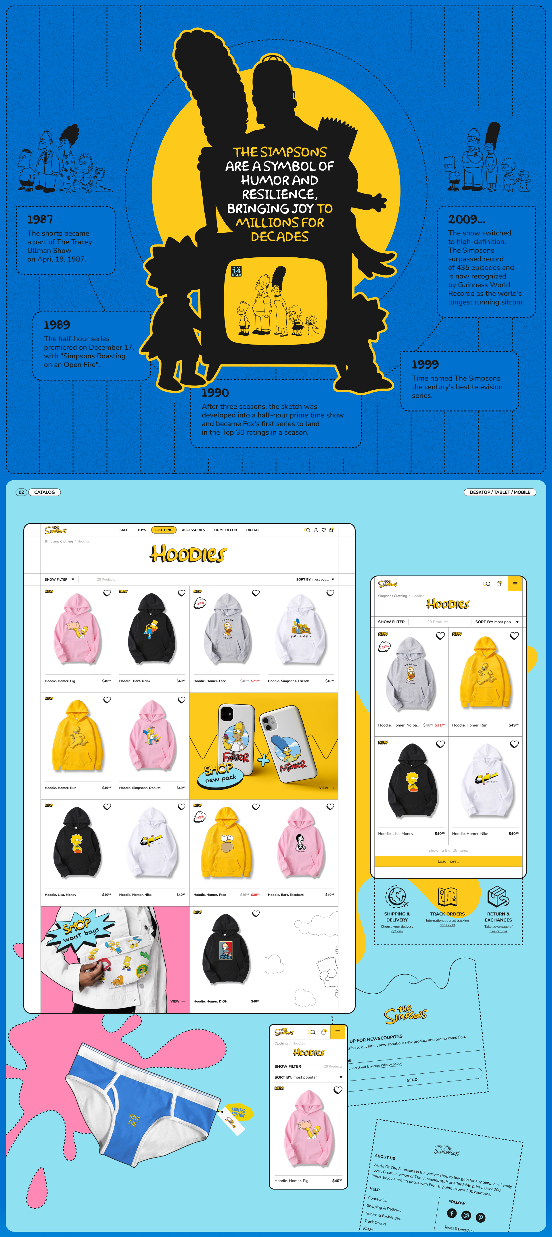 THE SIMPSONS - Fan Shop — Изображение №5 — Интерфейсы, Анимация на Dprofile