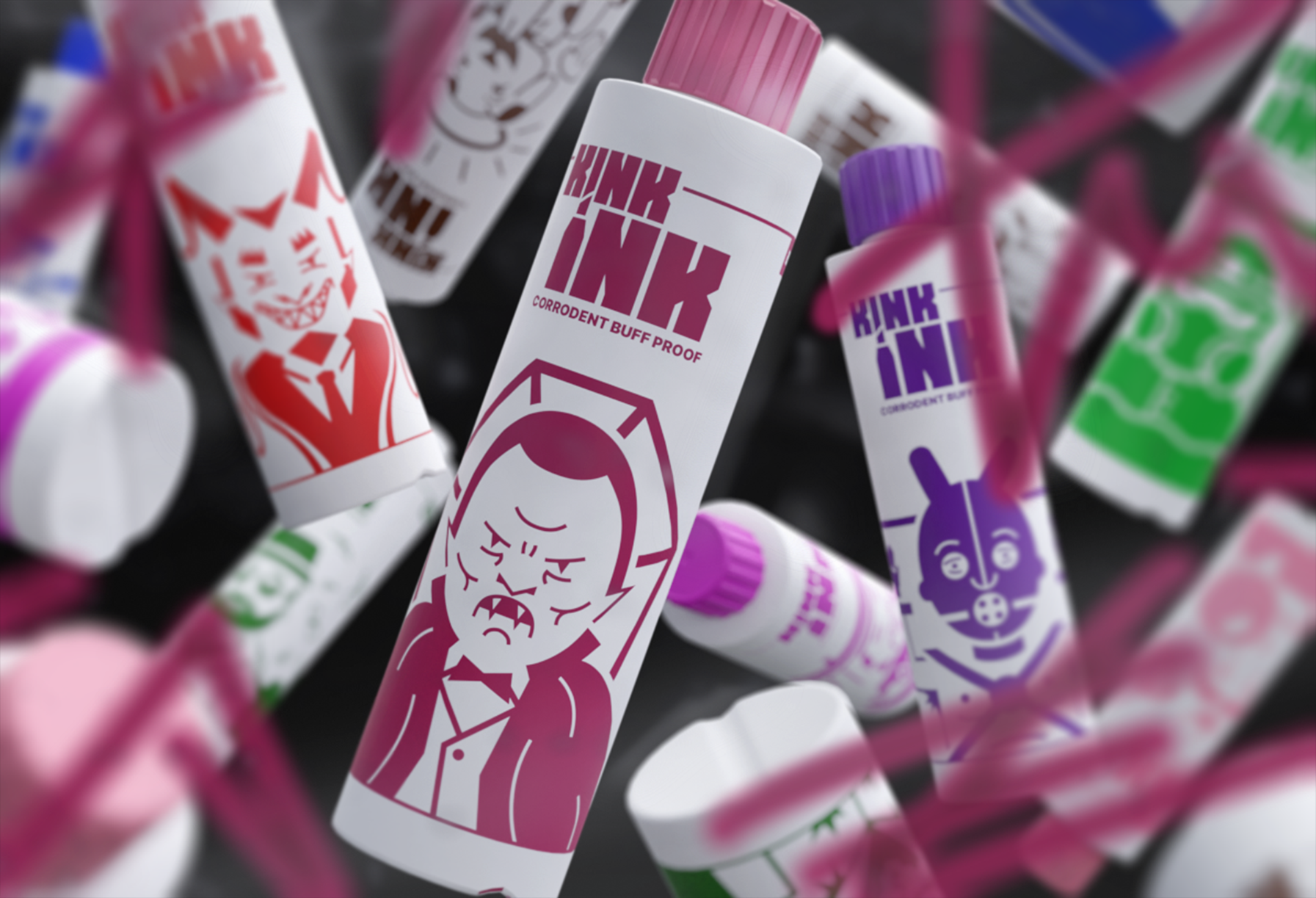 Kink Ink Bottle Design — Изображение №1 — Брендинг, Иллюстрация на Dprofile