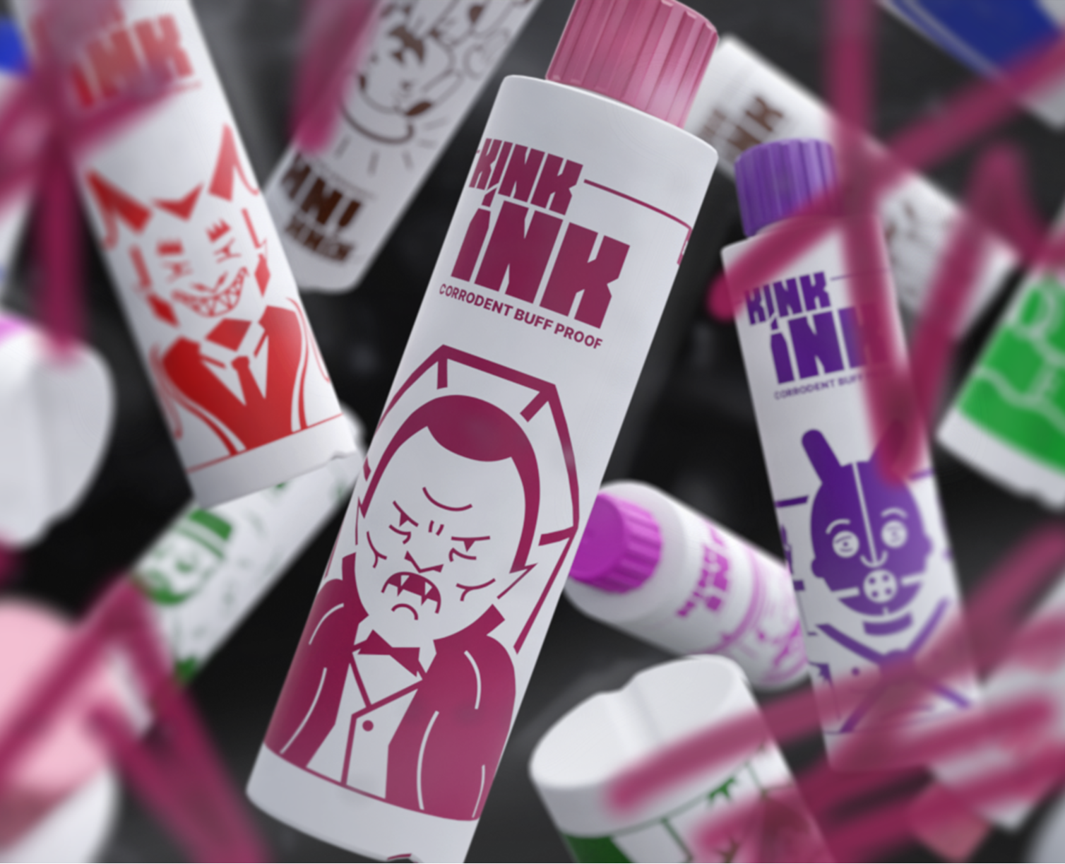 Kink Ink Bottle Design — Брендинг, Иллюстрация на Dprofile