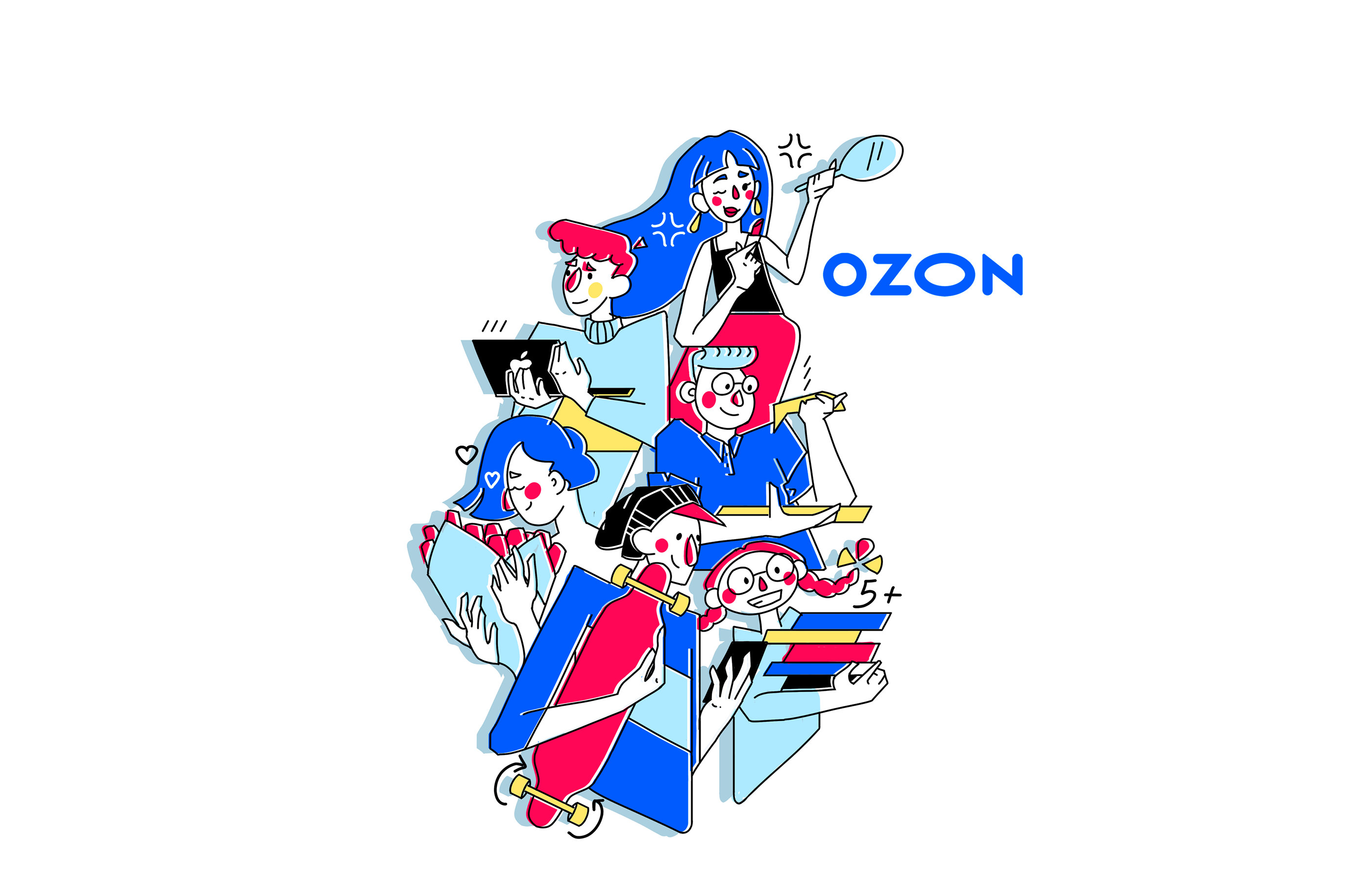 Оформление стен доставочных пунктов Ozon — Изображение №9 — Иллюстрация, Графика на Dprofile
