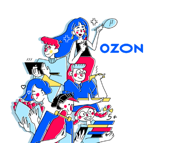 Оформление стен доставочных пунктов Ozon — Иллюстрация, Графика на Dprofile