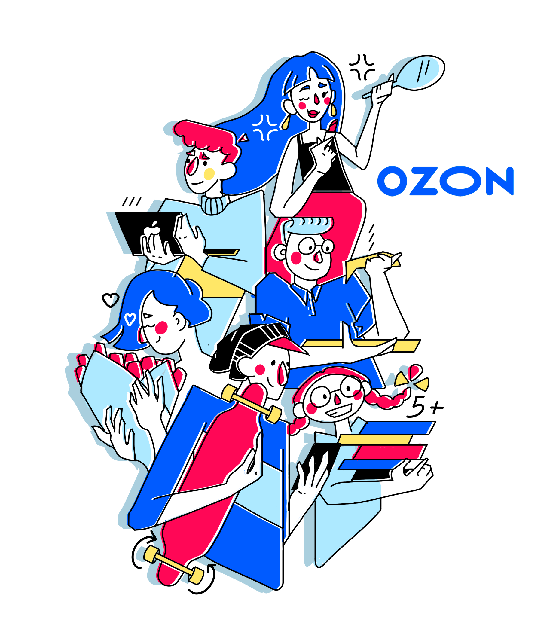 Оформление стен доставочных пунктов Ozon — Изображение №10 — Иллюстрация, Графика на Dprofile
