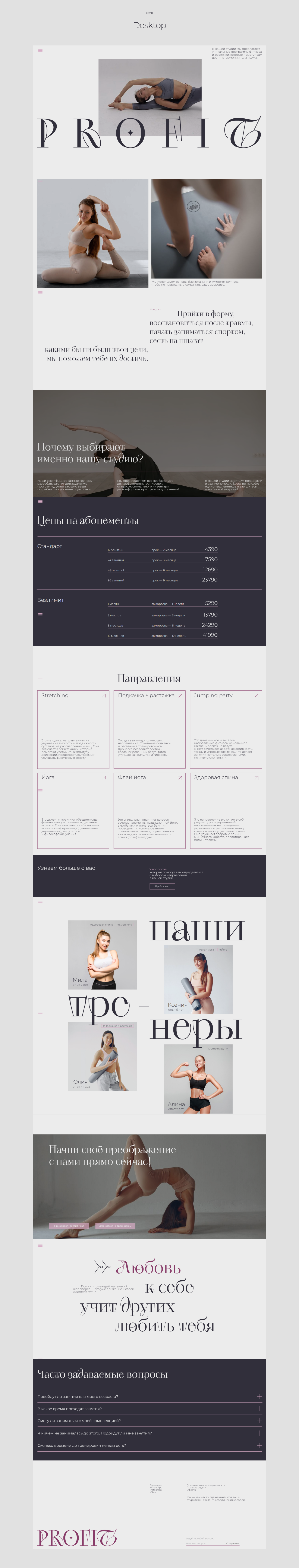 PROFIT | Landing Page — Изображение №13 — Интерфейсы на Dprofile