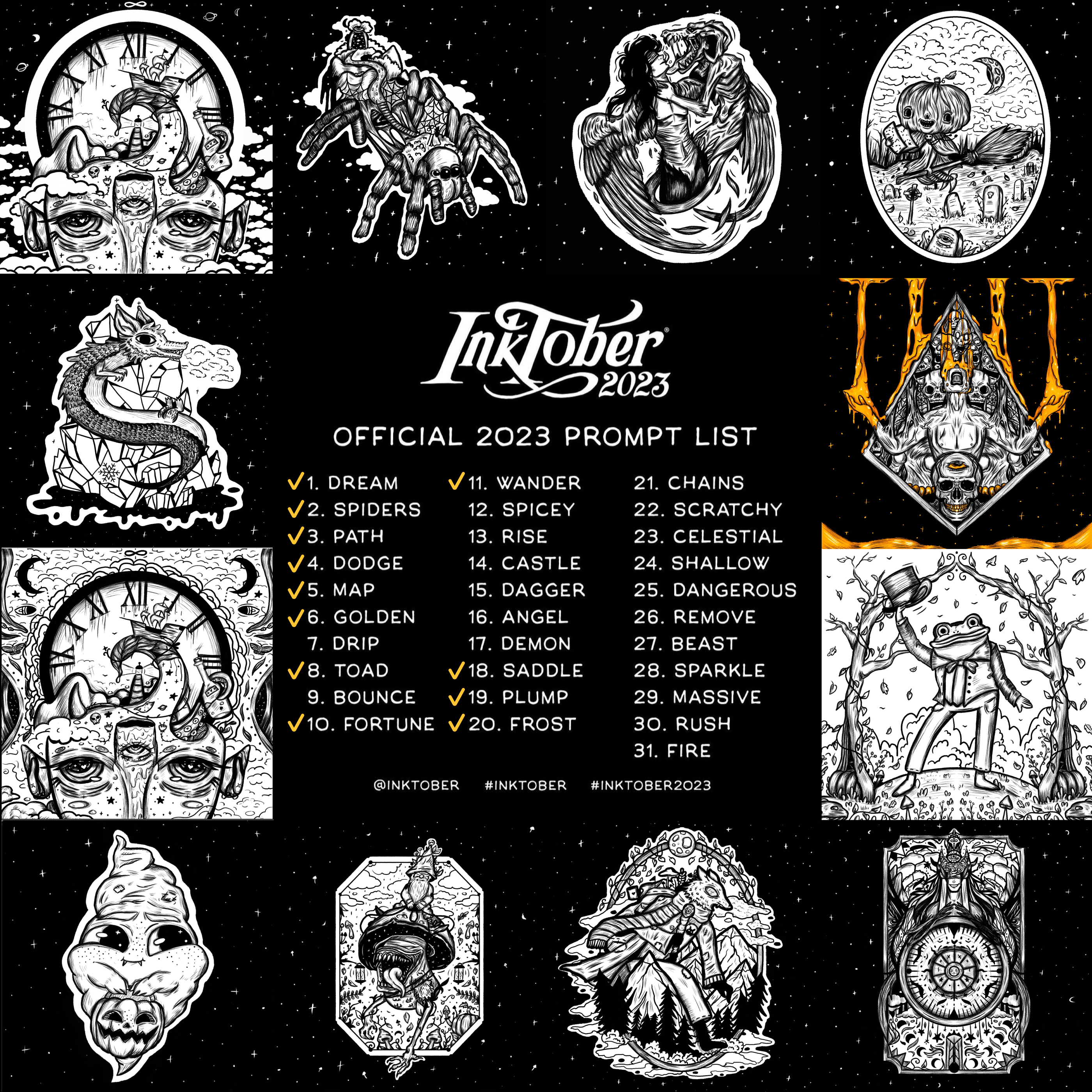 Inktober 2023 — Изображение №1 — Иллюстрация на Dprofile