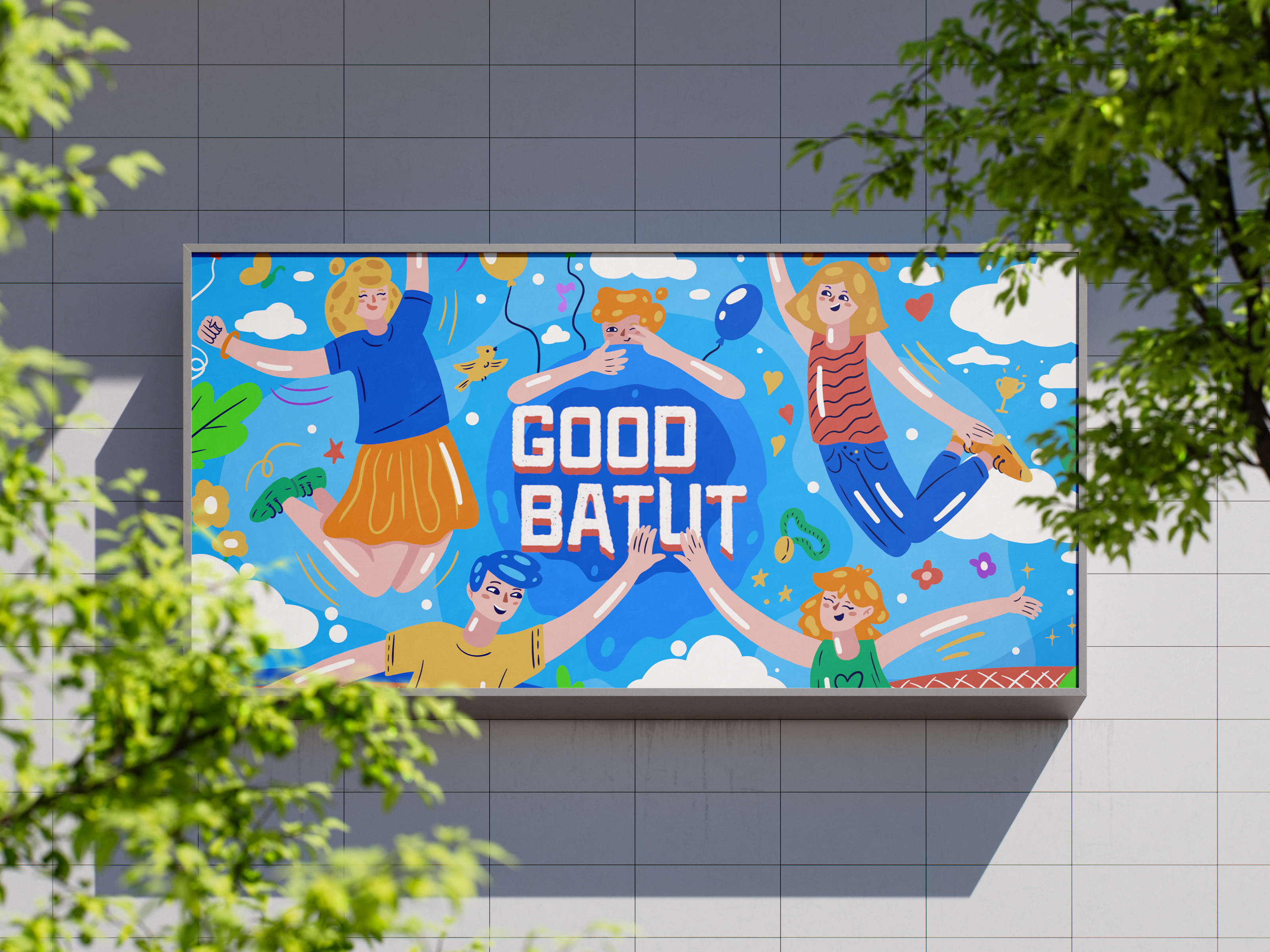 Коллекция иллюстрация для батутного центра "GOOD BATUT" — Изображение №5 — Брендинг, Иллюстрация на Dprofile