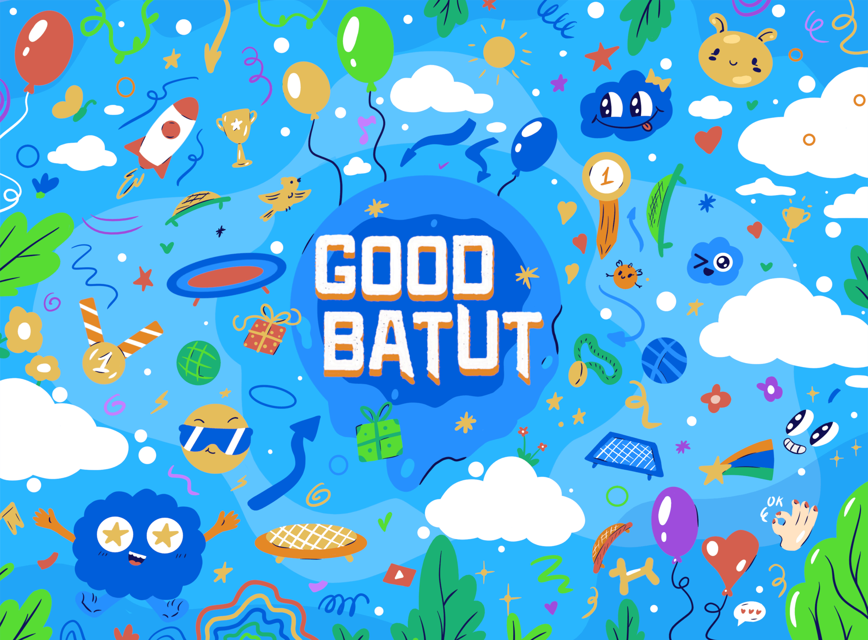 Коллекция иллюстрация для батутного центра "GOOD BATUT" — Изображение №7 — Брендинг, Иллюстрация на Dprofile