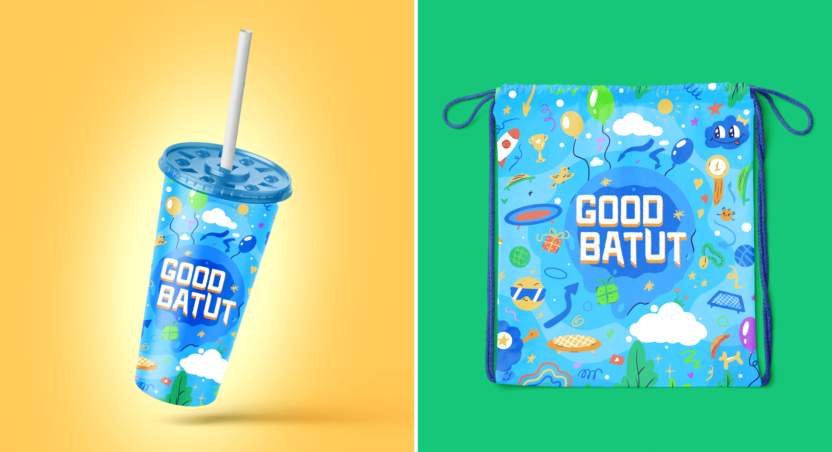 Коллекция иллюстрация для батутного центра "GOOD BATUT" — Изображение №10 — Брендинг, Иллюстрация на Dprofile