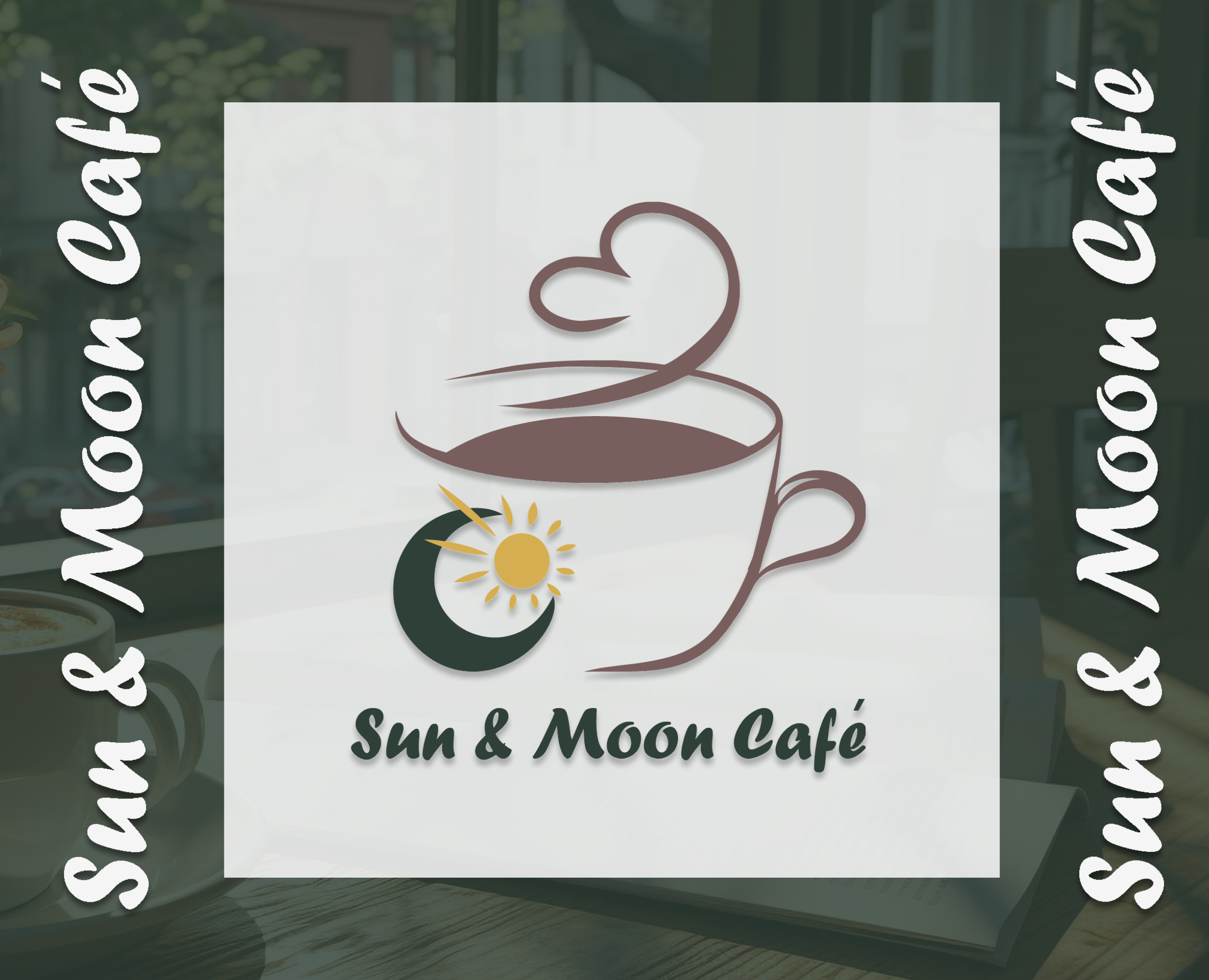 ЛОГОТИП для кафе "Sun & Moon Cafe" — Брендинг на Dprofile