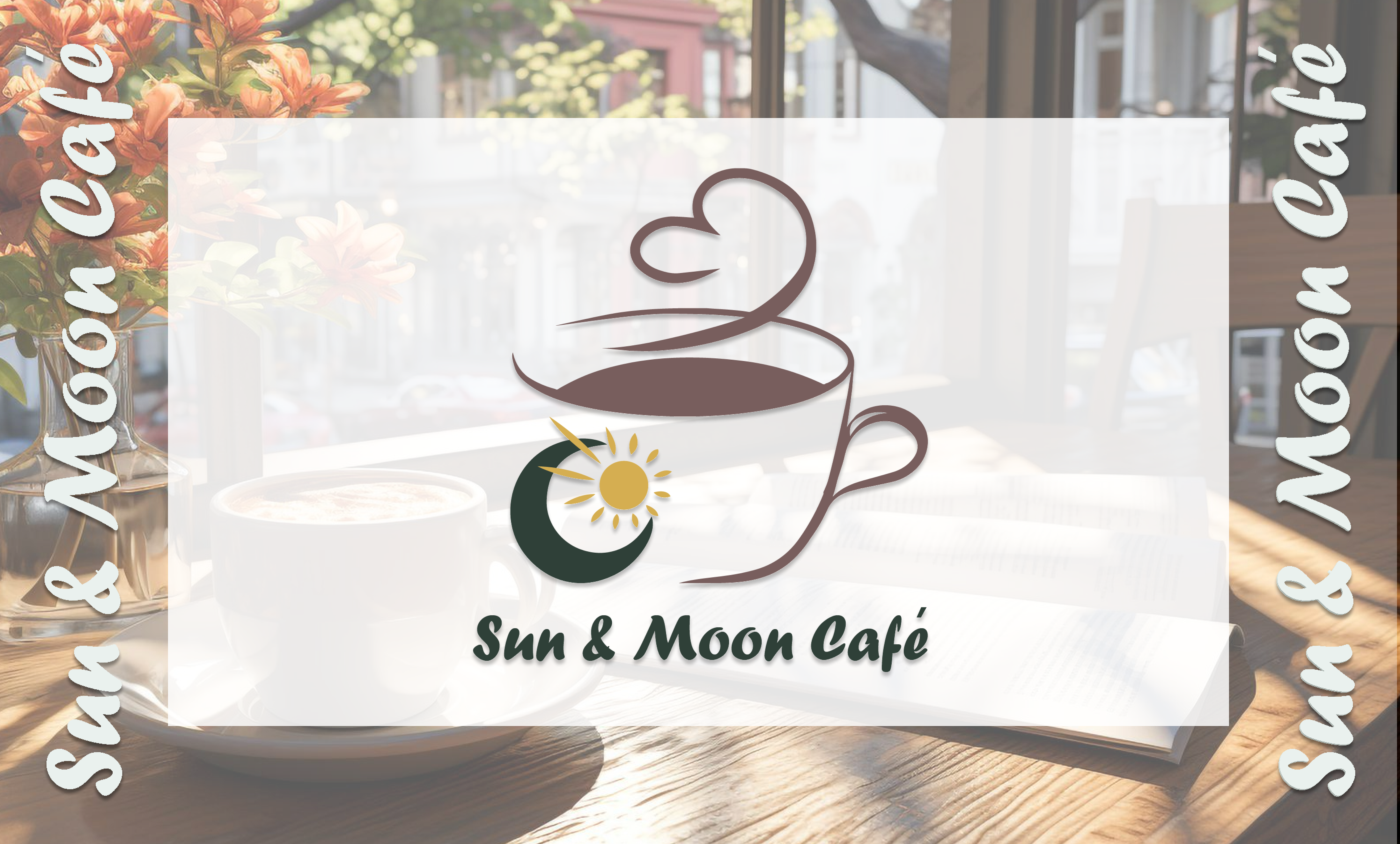 ЛОГОТИП для кафе "Sun & Moon Cafe" — Изображение №1 — Брендинг на Dprofile