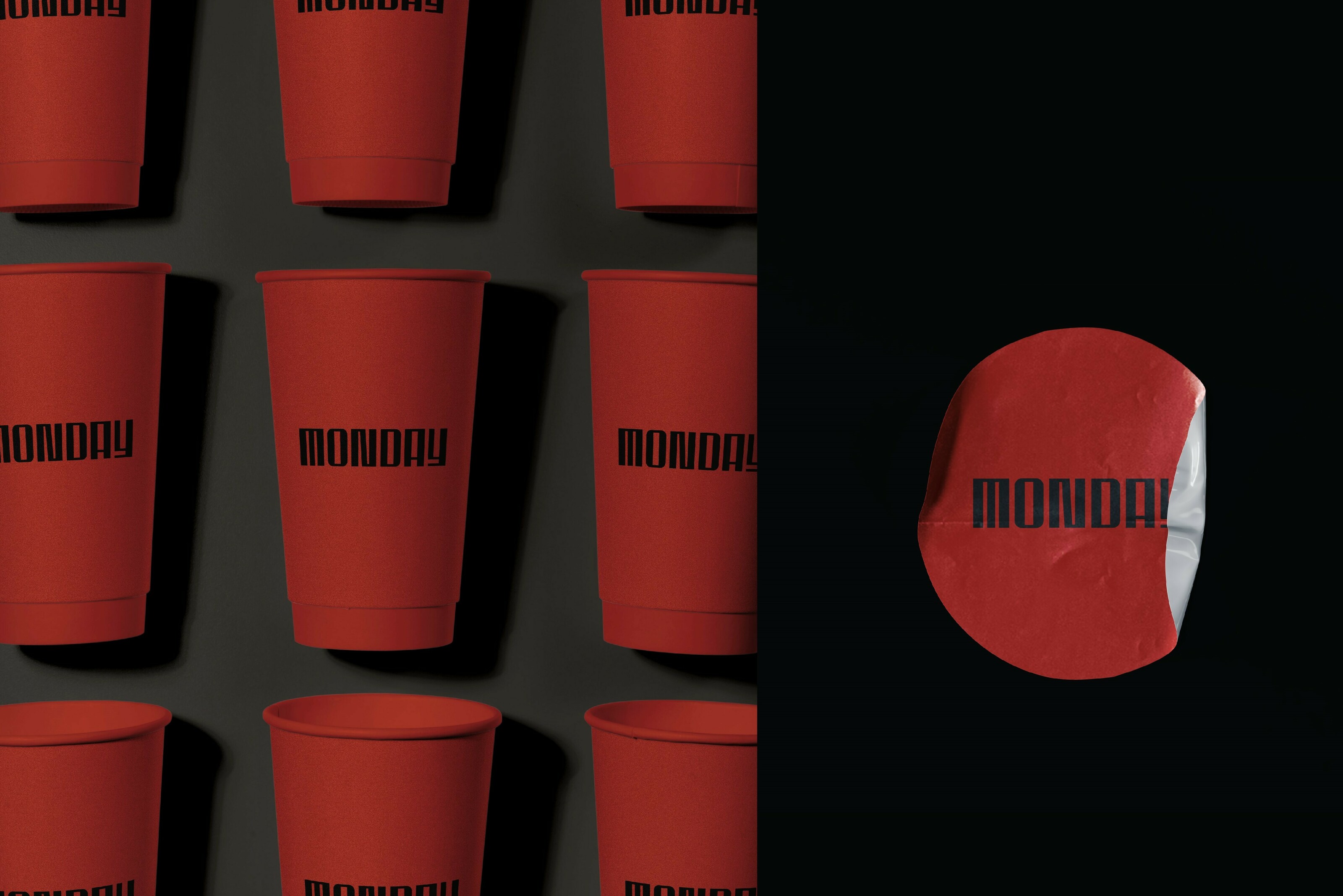 MONDAY coffee brand identity — Изображение №4 — Брендинг, Графика на Dprofile
