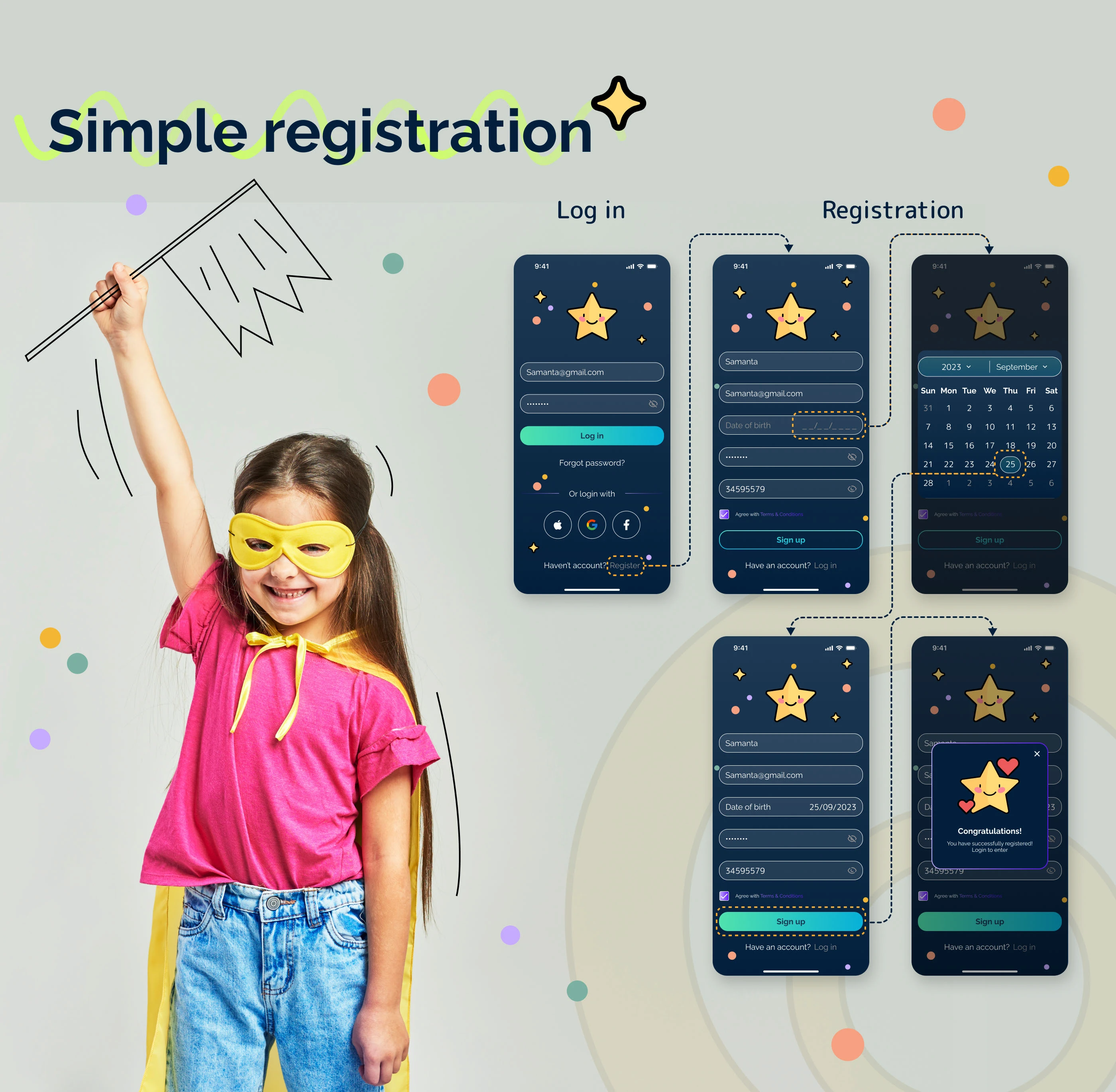 Mobile App приложение планер для детей — Изображение №10 — Интерфейсы, Анимация на Dprofile