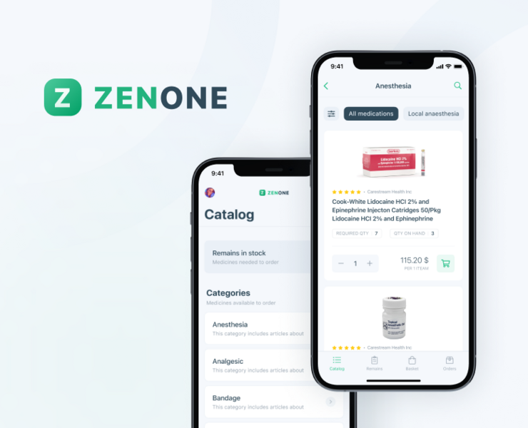 ZenOne App — Интерфейсы на Dprofile