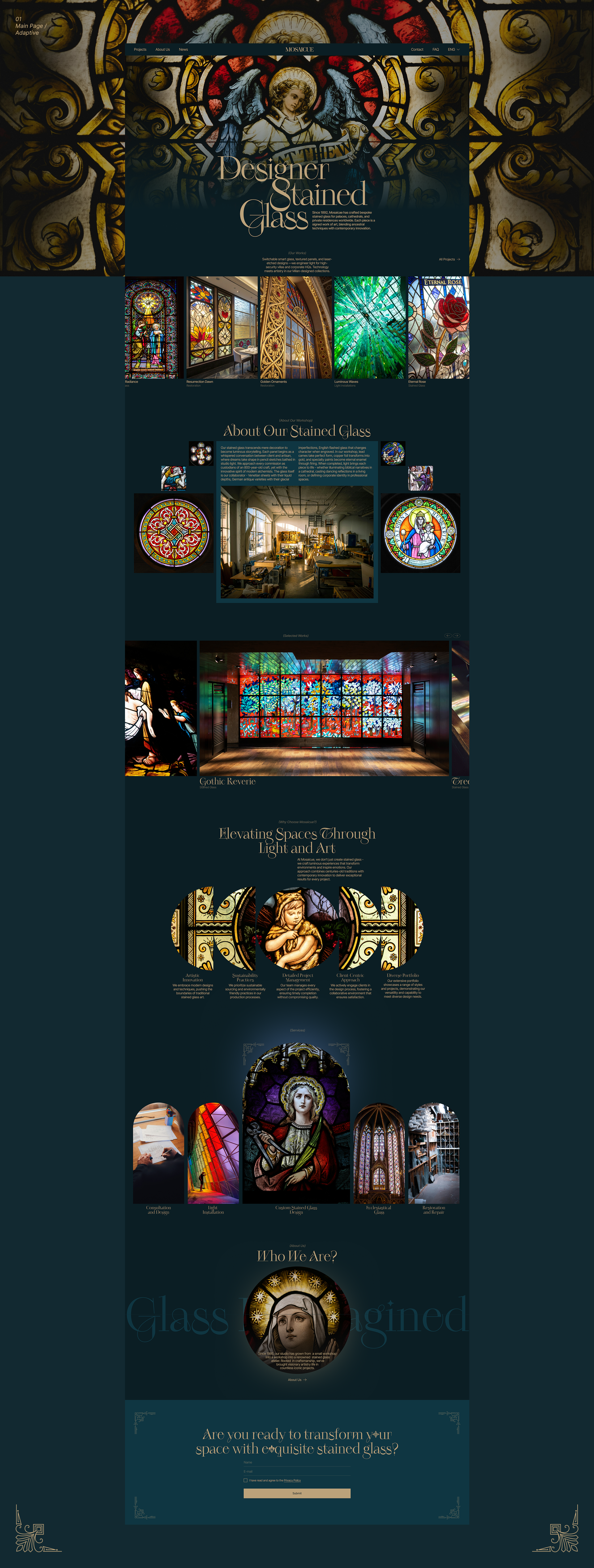 Mosaicue | Corporate website — Изображение №2 — Интерфейсы, Анимация на Dprofile