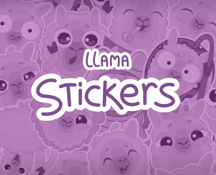 Llama stickers — Иллюстрация на Dprofile
