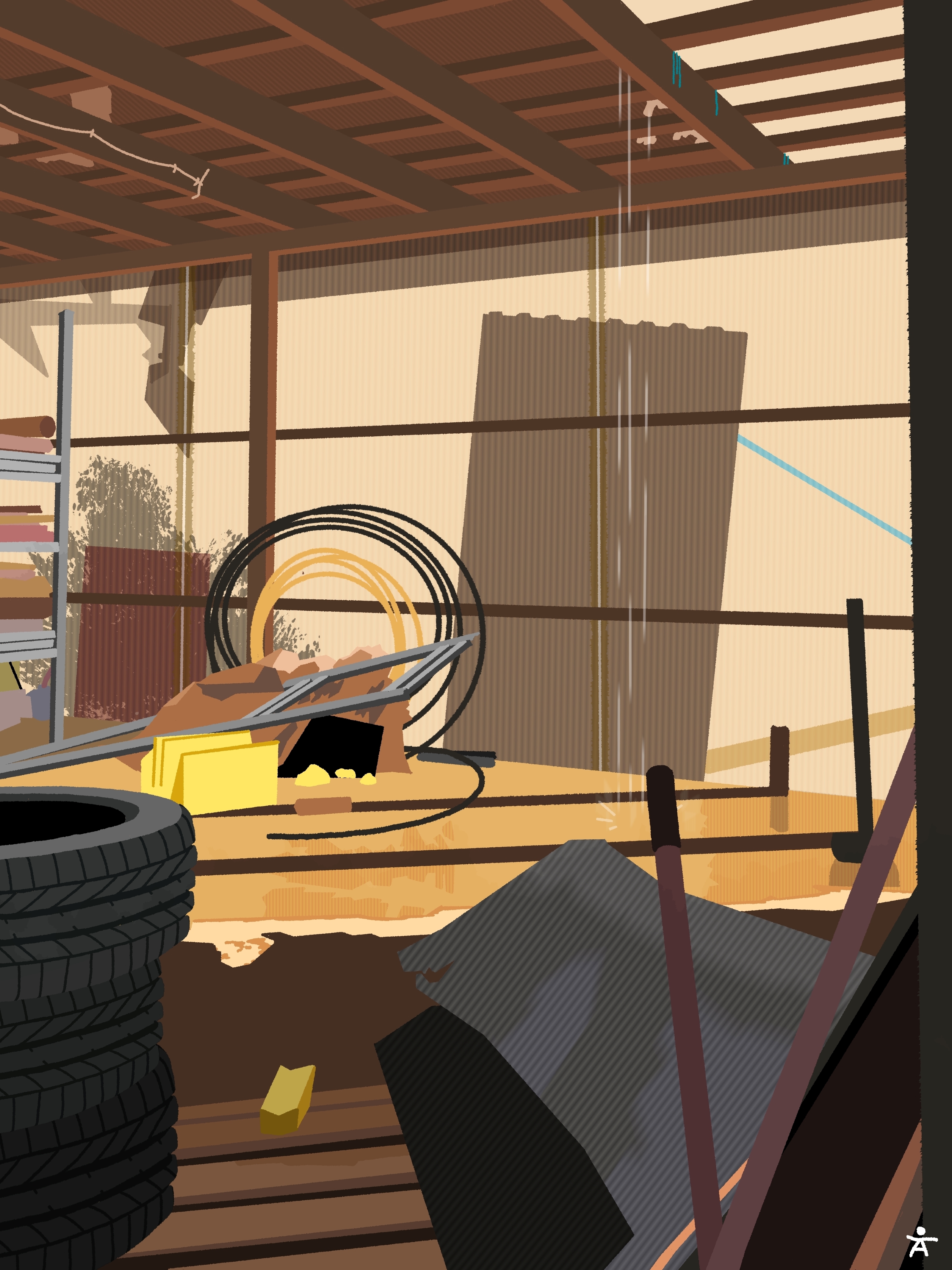 Затопленный гараж (2025) — Изображение №1 — Иллюстрация на Dprofile