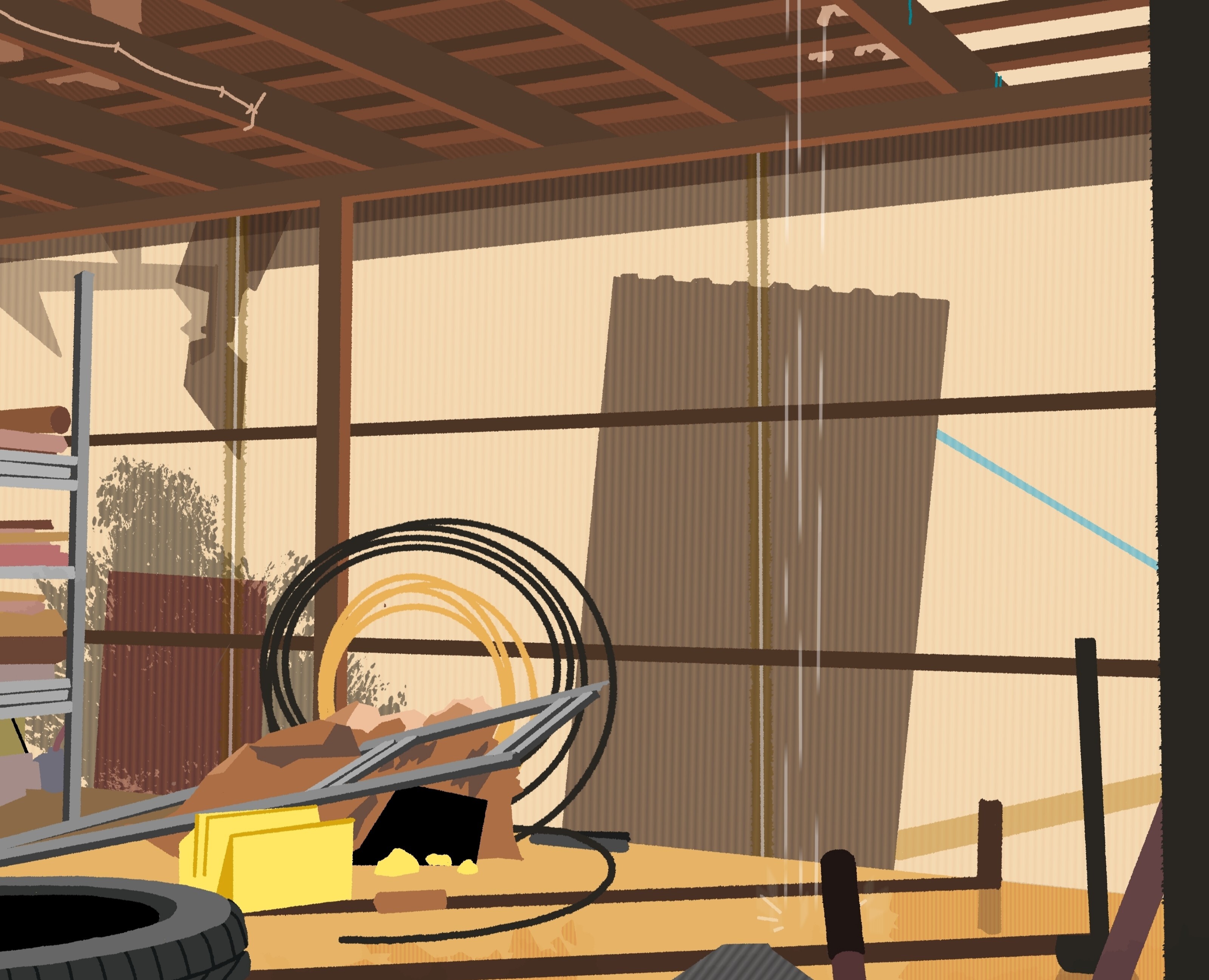 Затопленный гараж (2025) — Иллюстрация на Dprofile