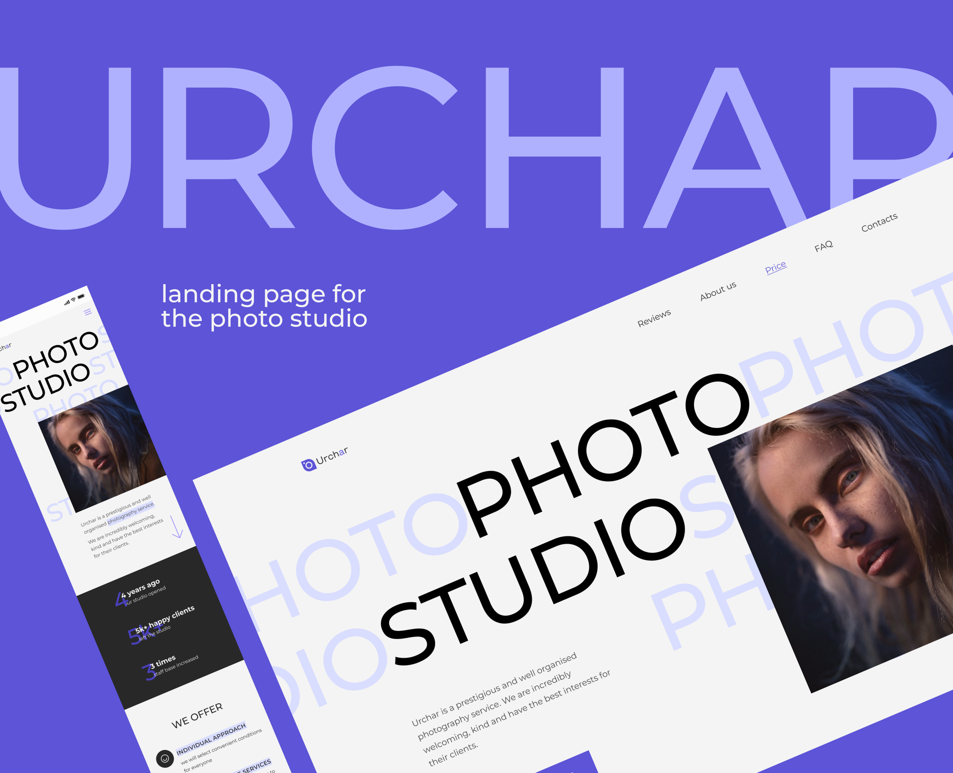 Лендинг для фотостудии — Интерфейсы на Dprofile