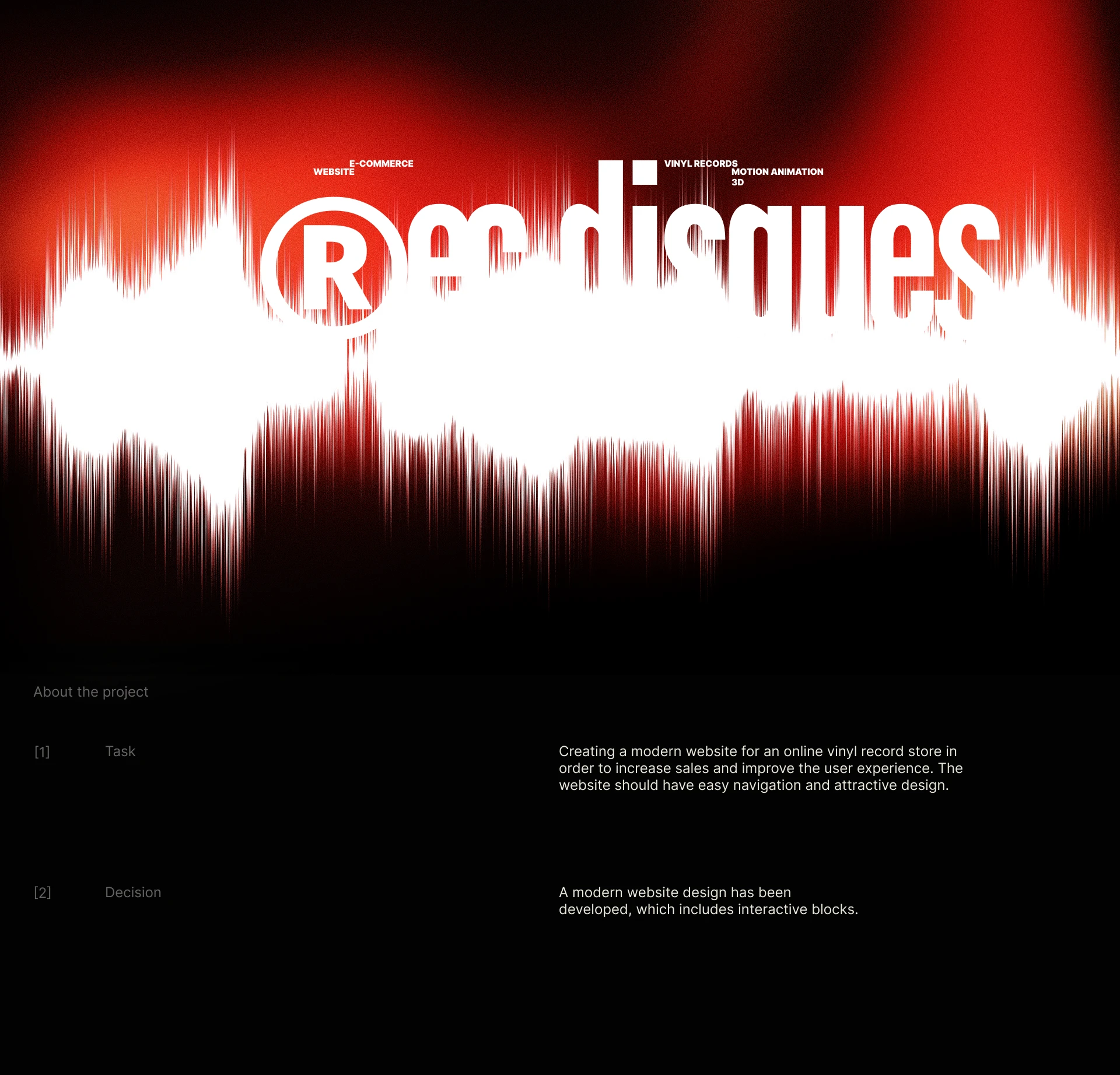 ®ec.disques! WEBSITE: VINYL RECORDS — Изображение №1 — Интерфейсы, Анимация на Dprofile