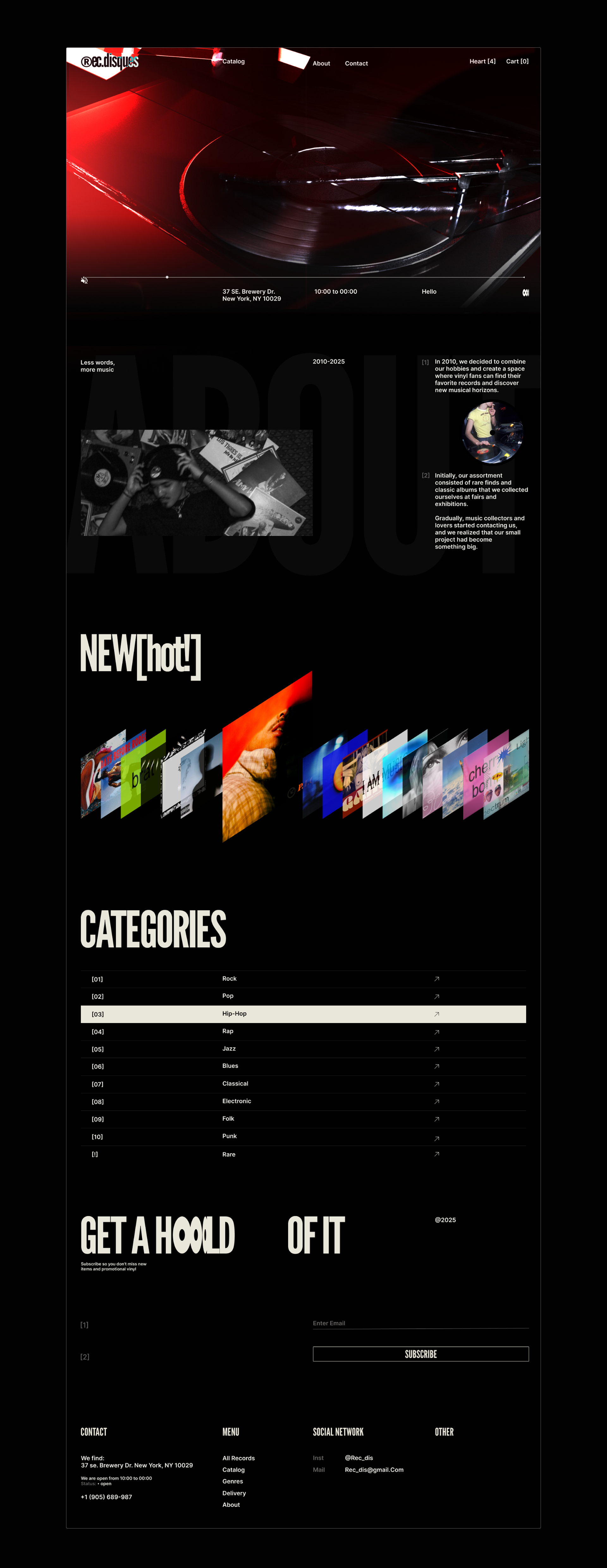 ®ec.disques! WEBSITE: VINYL RECORDS — Изображение №2 — Интерфейсы, Анимация на Dprofile