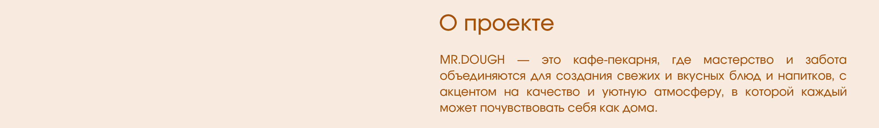 MR.DOUGH | Сайт для кафе-пекарни — Изображение №3 — Интерфейсы на Dprofile