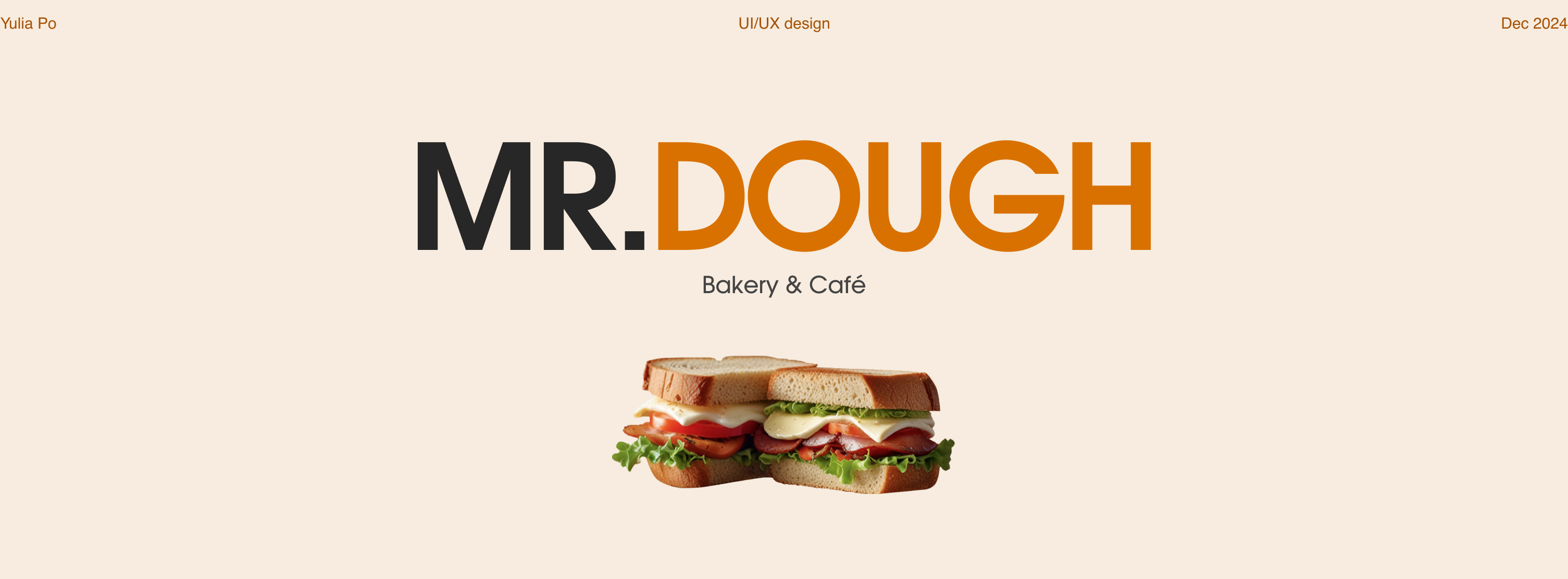 MR.DOUGH | Сайт для кафе-пекарни — Изображение №1 — Интерфейсы на Dprofile