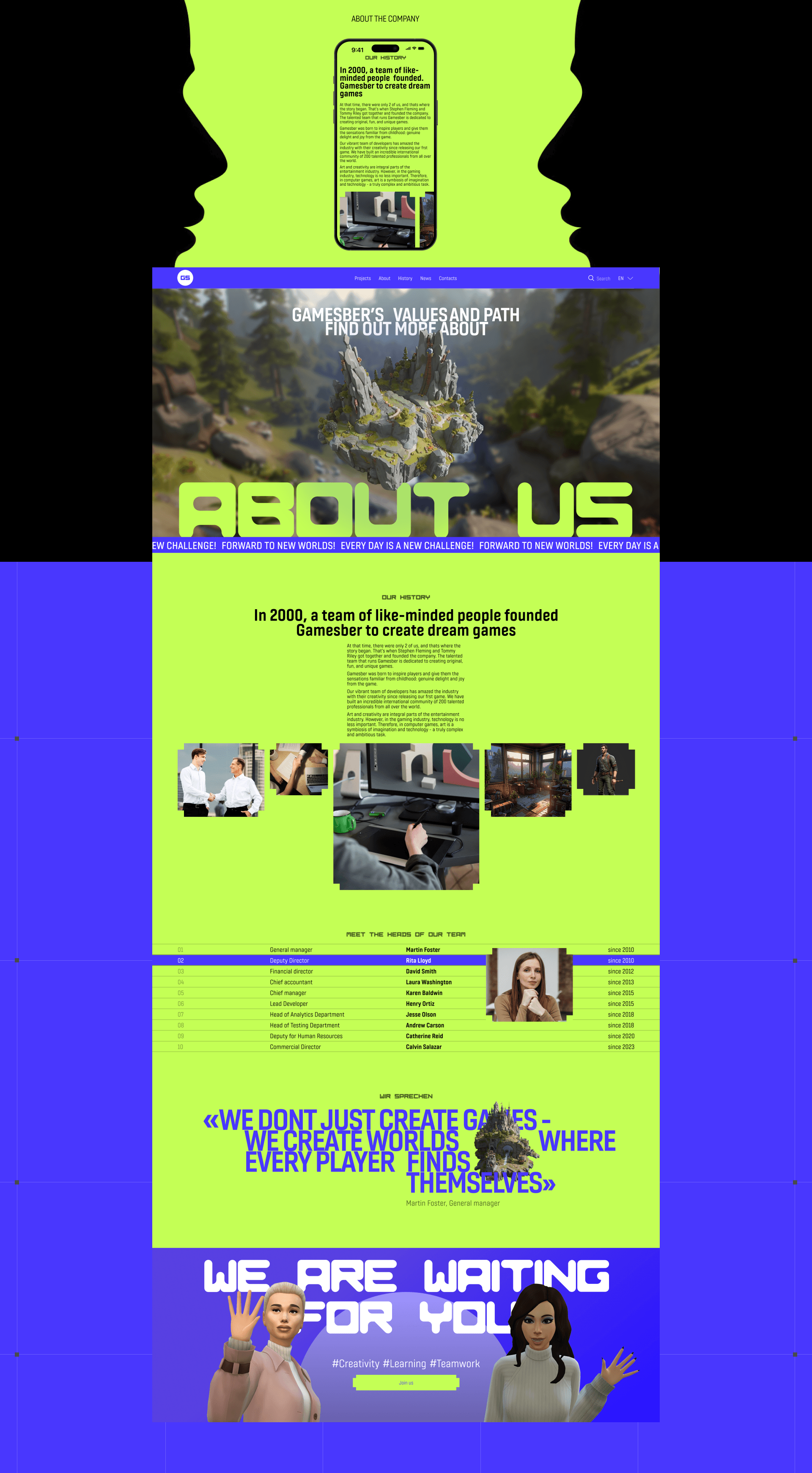 Game development company | Сorporate website — Изображение №11 — Интерфейсы на Dprofile